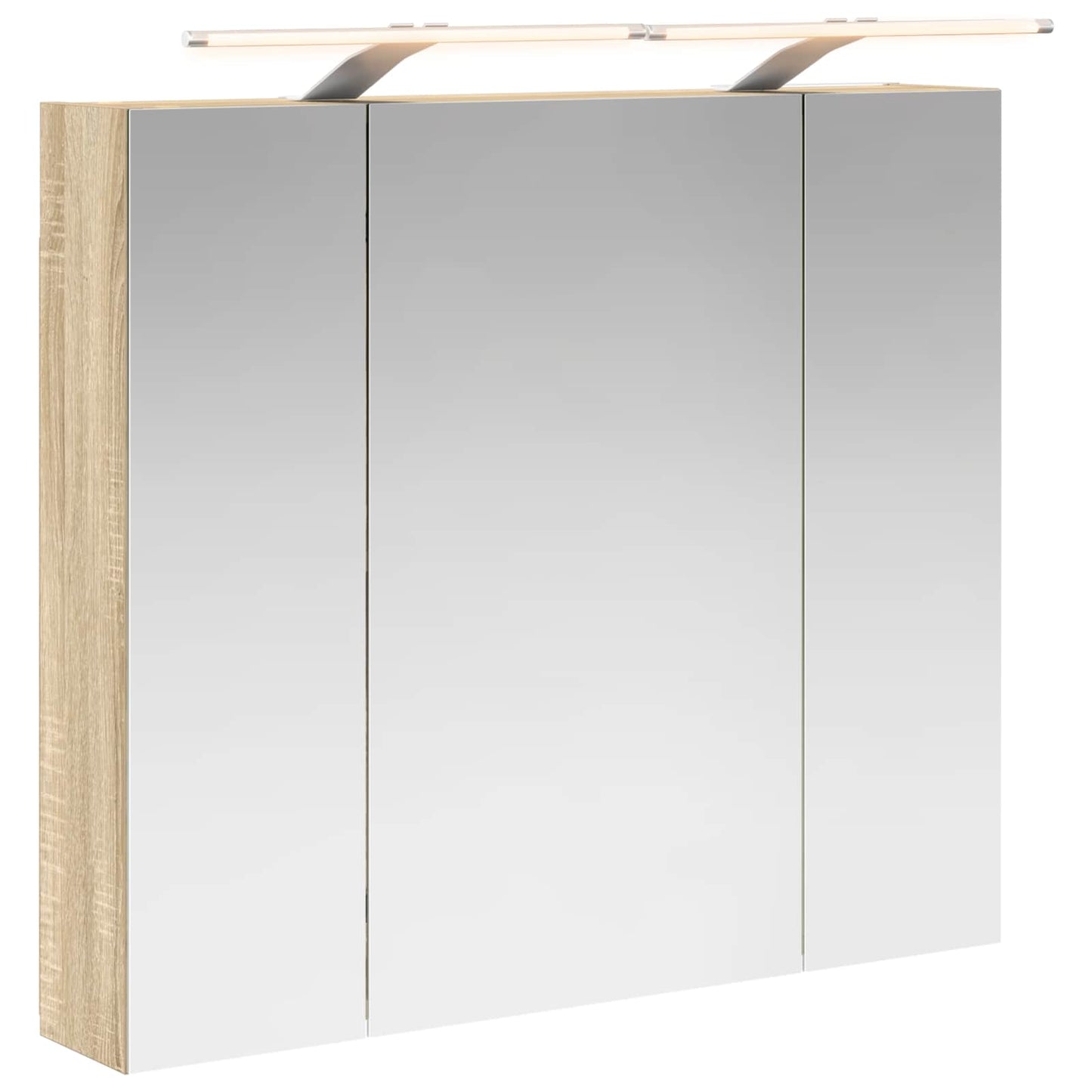 Bathroom Mirror Cabinet Sonoma Oak 80 x 14.5 x 70 cm