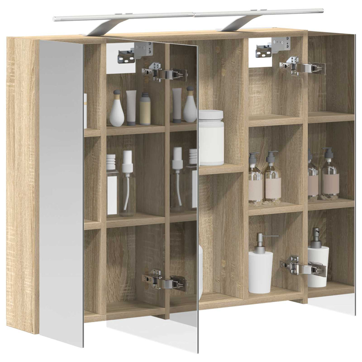 Bathroom Mirror Cabinet Sonoma Oak 80 x 14.5 x 70 cm