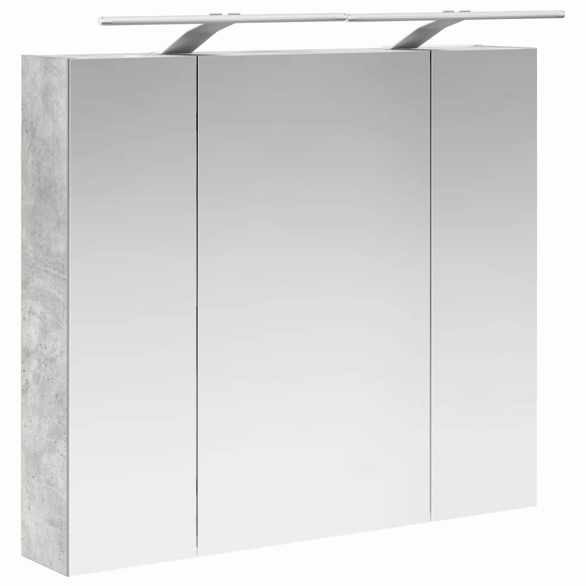 Bathroom Mirror Cabinet Concrete Grey 80 x 14.5 x 70 cm
