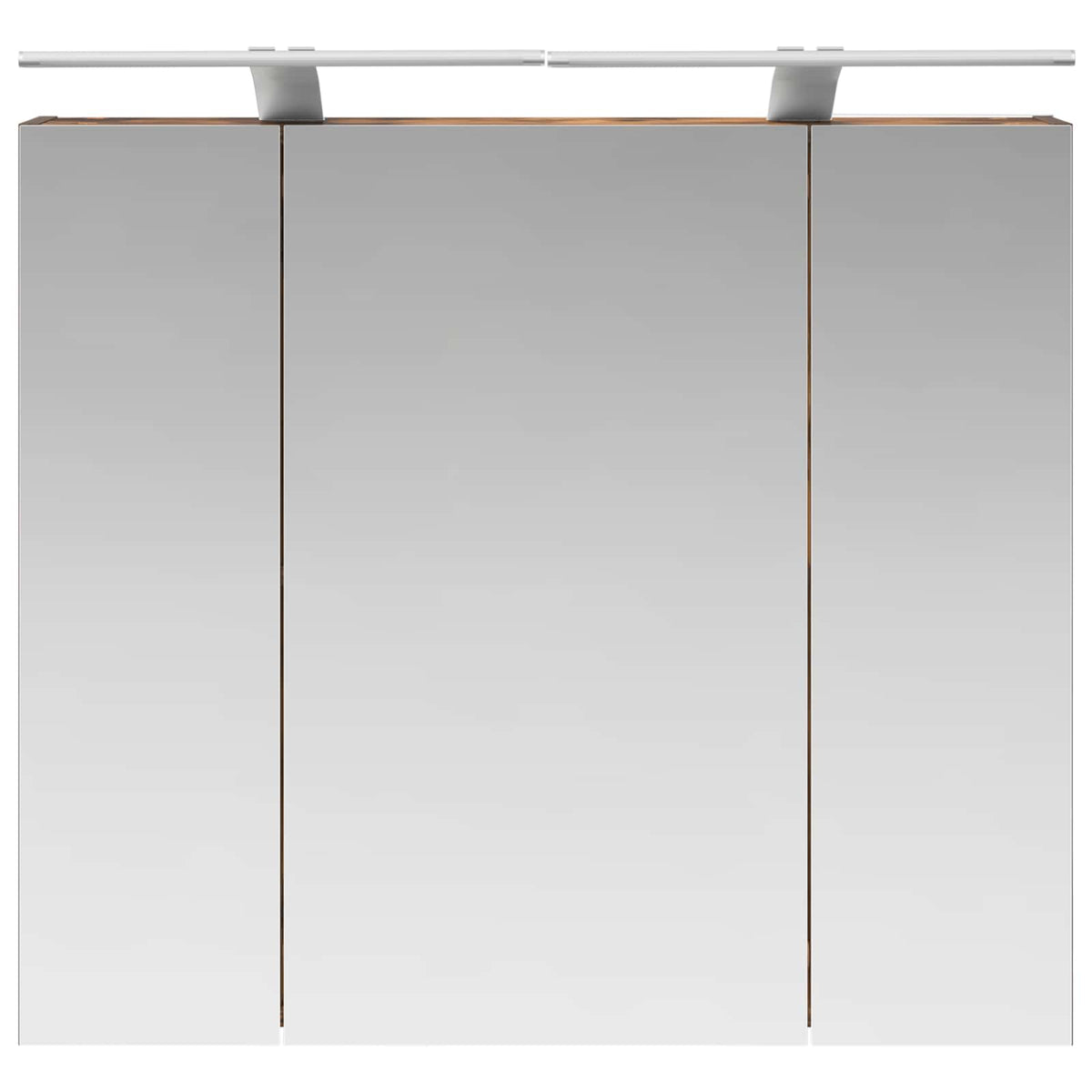 Bathroom Mirror Cabinet Smoked Oak 80 x 14.5 x 70 cm