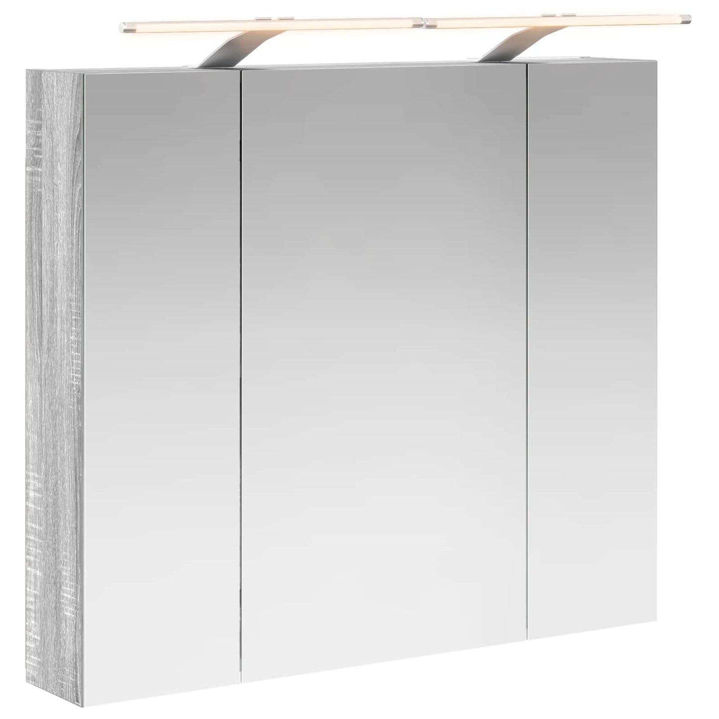 Bathroom Mirror Cabinet Grey Sonoma 80 x 14.5 x 70 cm