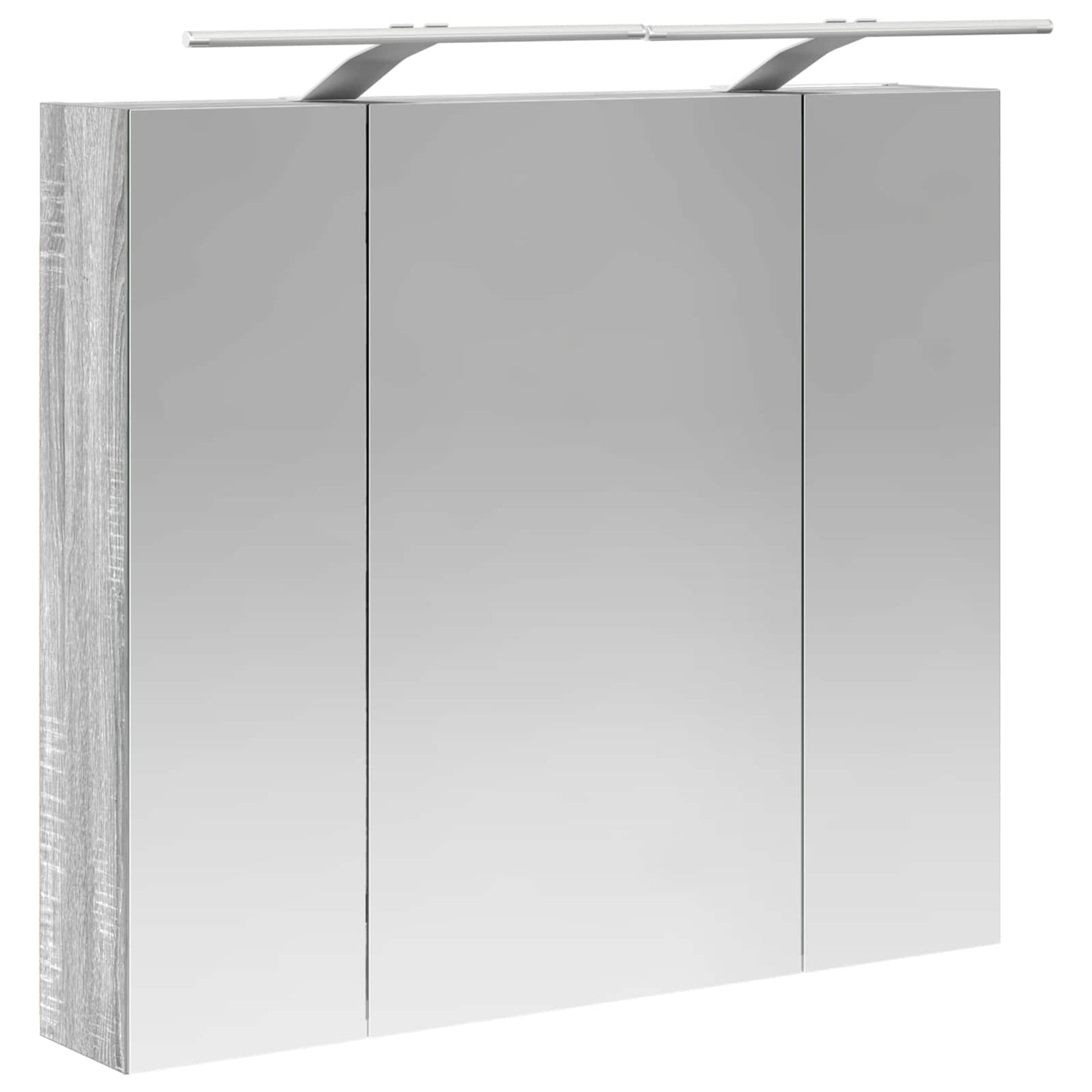 Bathroom Mirror Cabinet Grey Sonoma 80 x 14.5 x 70 cm