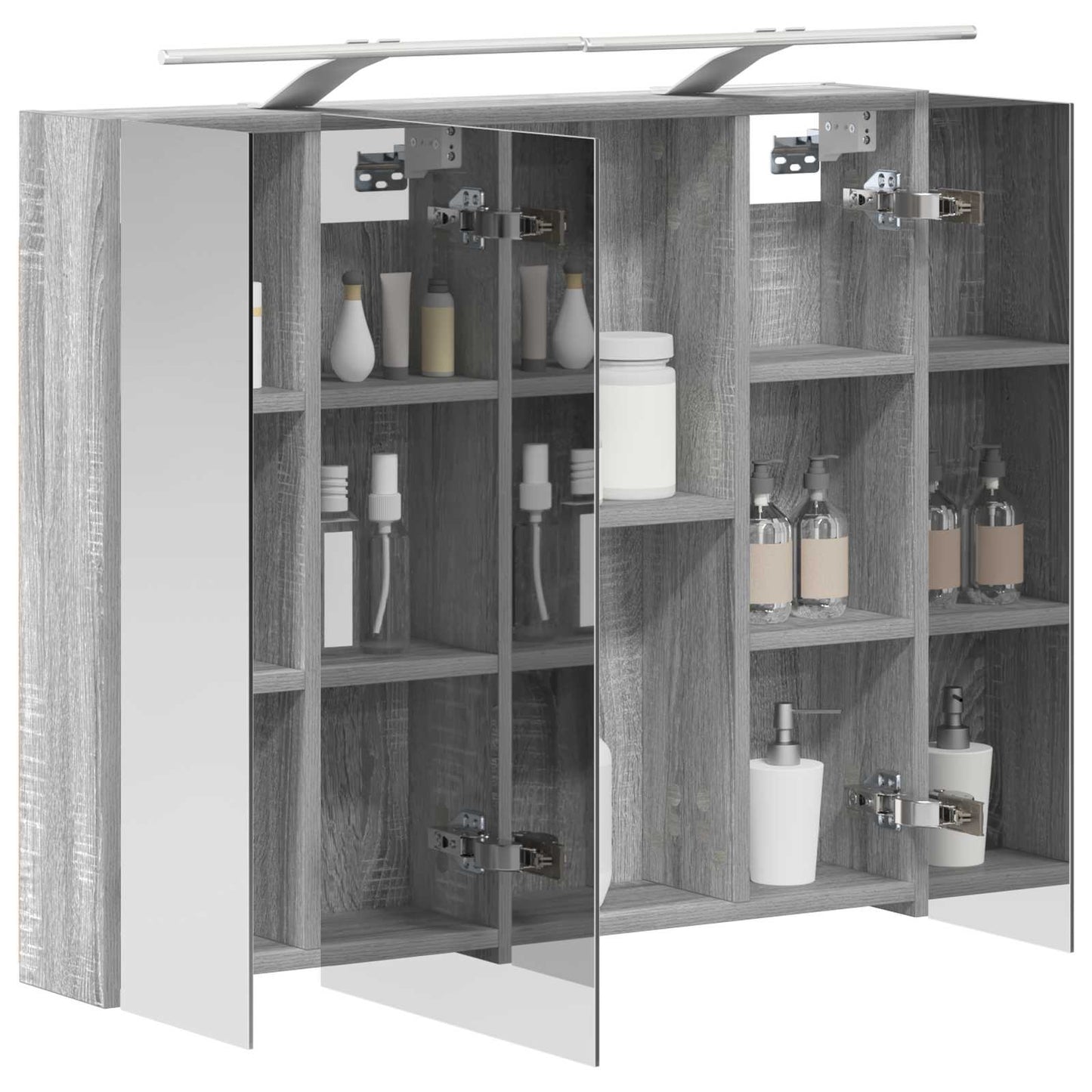 Bathroom Mirror Cabinet Grey Sonoma 80 x 14.5 x 70 cm