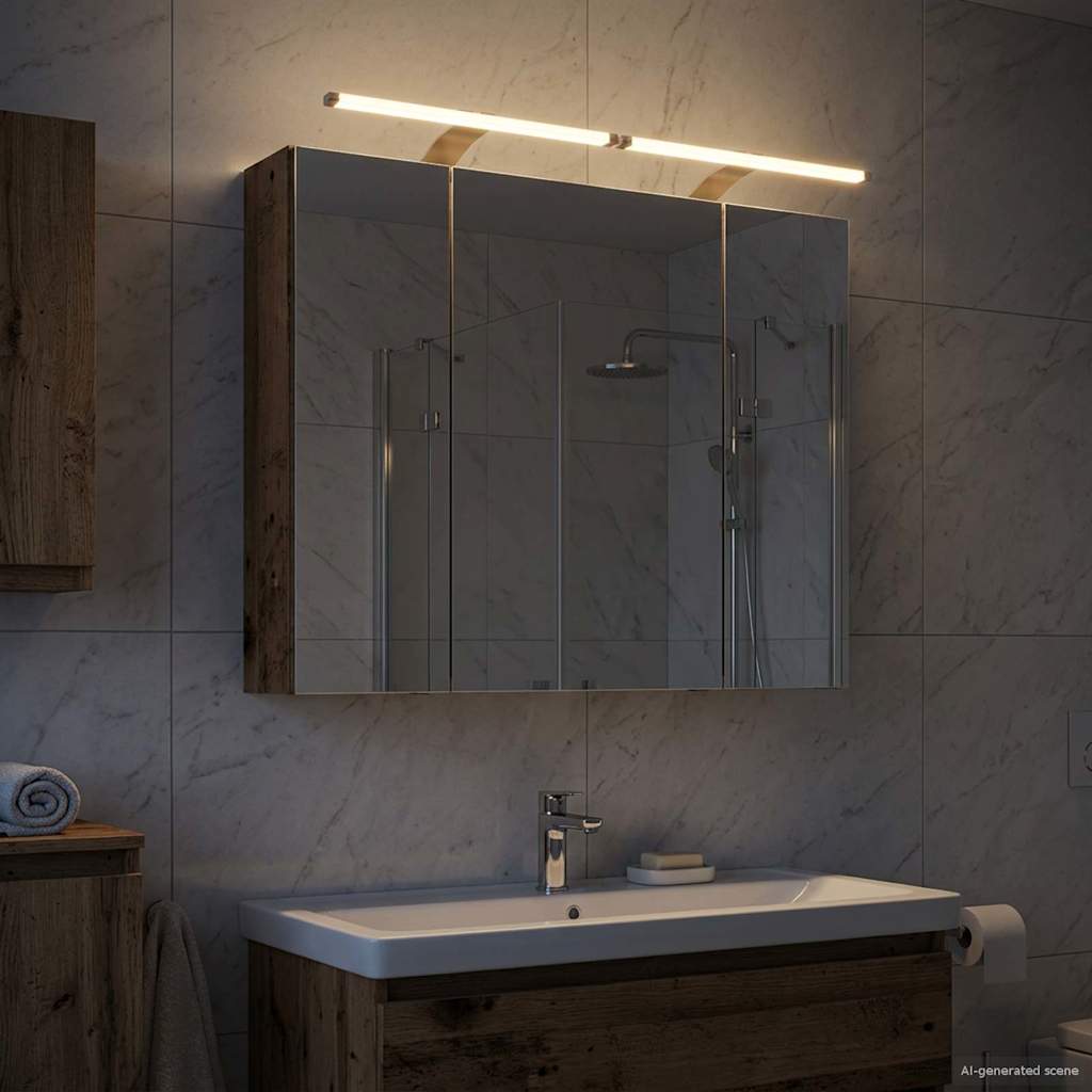 Bathroom Mirror Cabinet Old Wood 80 x 14.5 x 70 cm