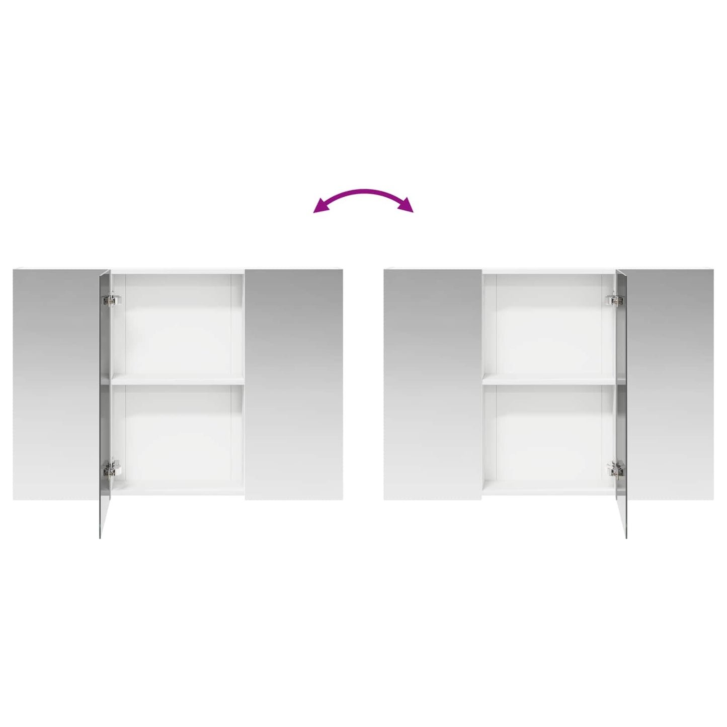 Bathroom Mirror Cabinet White 100 x 14.5 x 70 cm