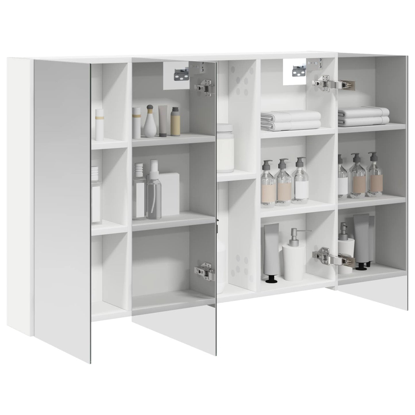 Bathroom Mirror Cabinet White 100 x 14.5 x 70 cm