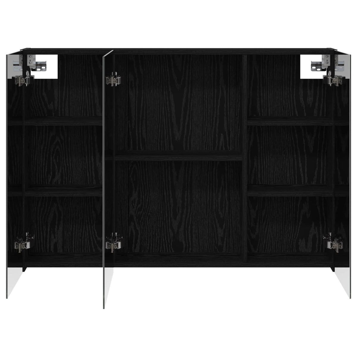 Bathroom Mirror Cabinet Black Oak 100 x 14.5 x 70 cm