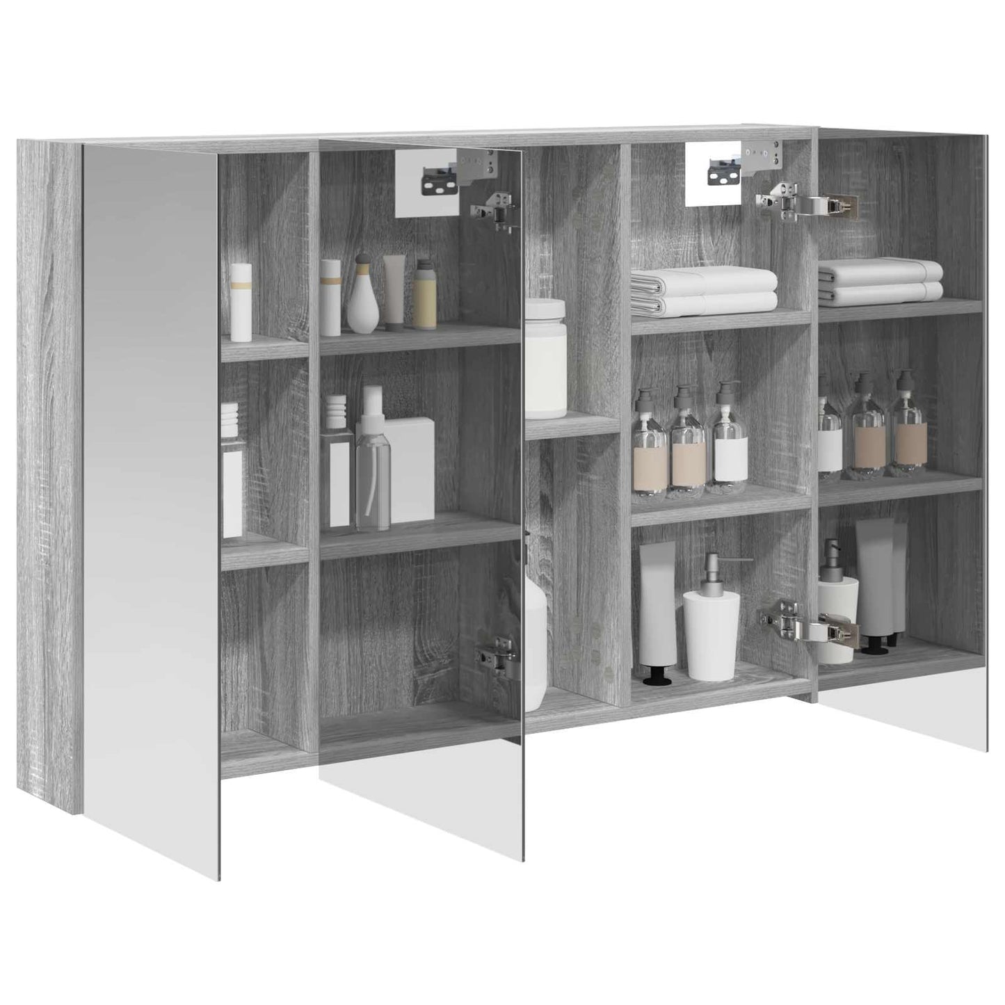 Bathroom Mirror Cabinet Grey Sonoma 100 x 14.5 x 70 cm