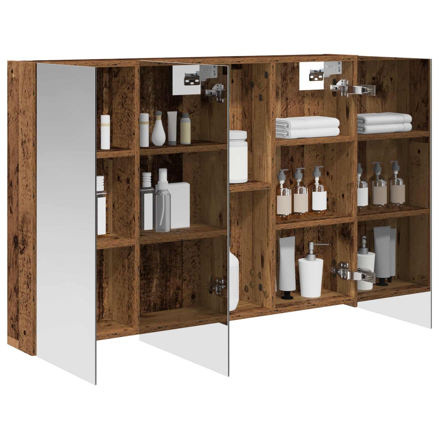 Bathroom Mirror Cabinet Old Wood 100 x 14.5 x 70 cm