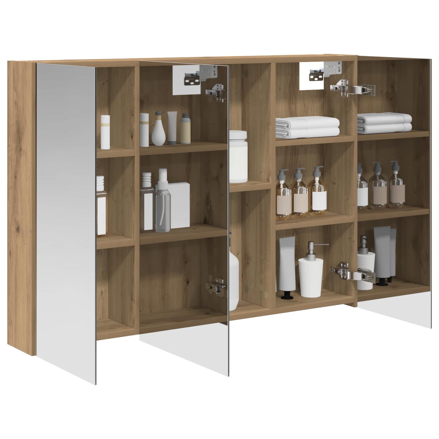 Bathroom Mirror Cabinet Artisian Oak 100 x 14.5 x 70 cm