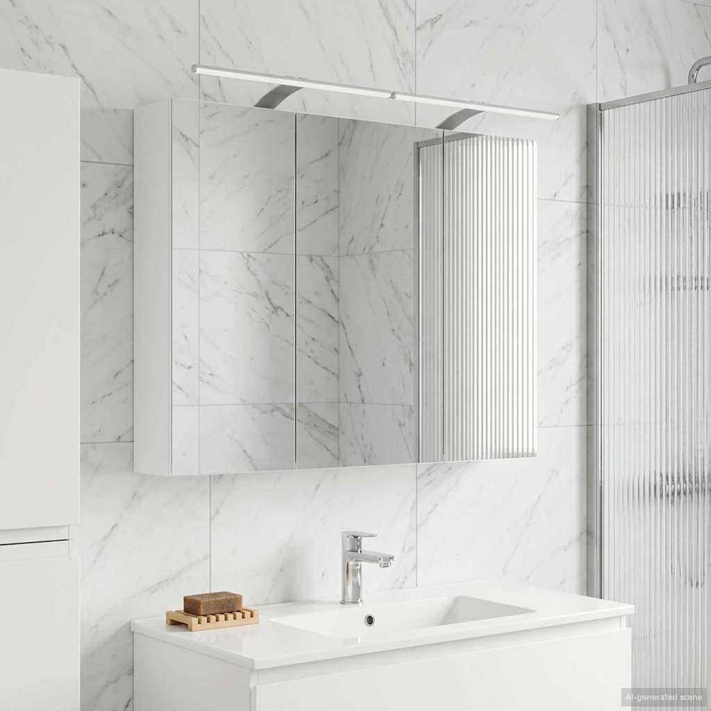 Bathroom Mirror Cabinet White 100 x 14.5 x 70 cm