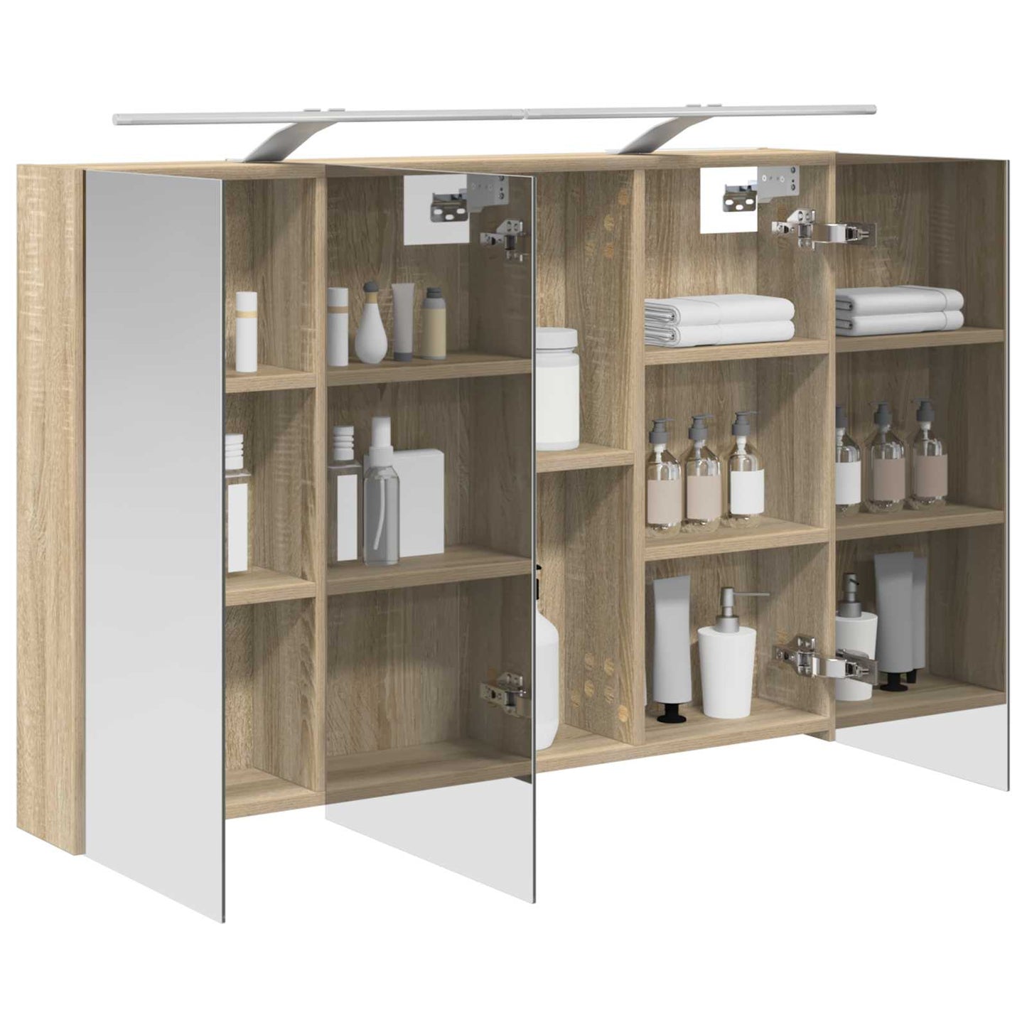 Bathroom Mirror Cabinet Sonoma Oak 100 x 14.5 x 70 cm