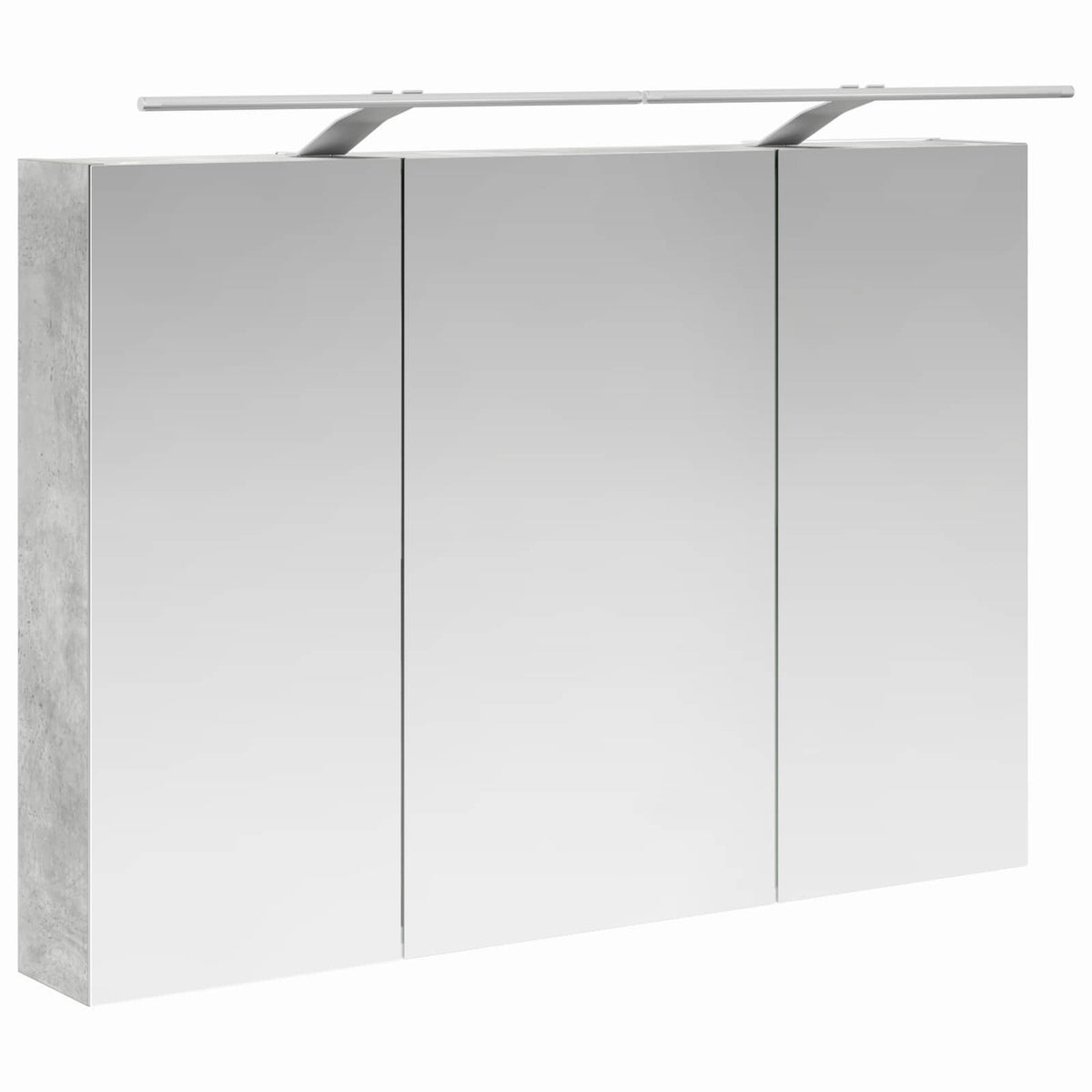 Bathroom Mirror Cabinet Concrete Grey 100 x 14.5 x 70 cm