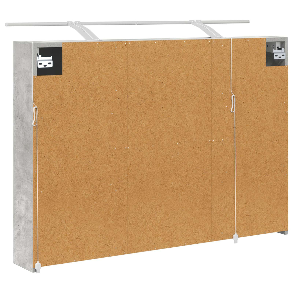 Bathroom Mirror Cabinet Concrete Grey 100 x 14.5 x 70 cm