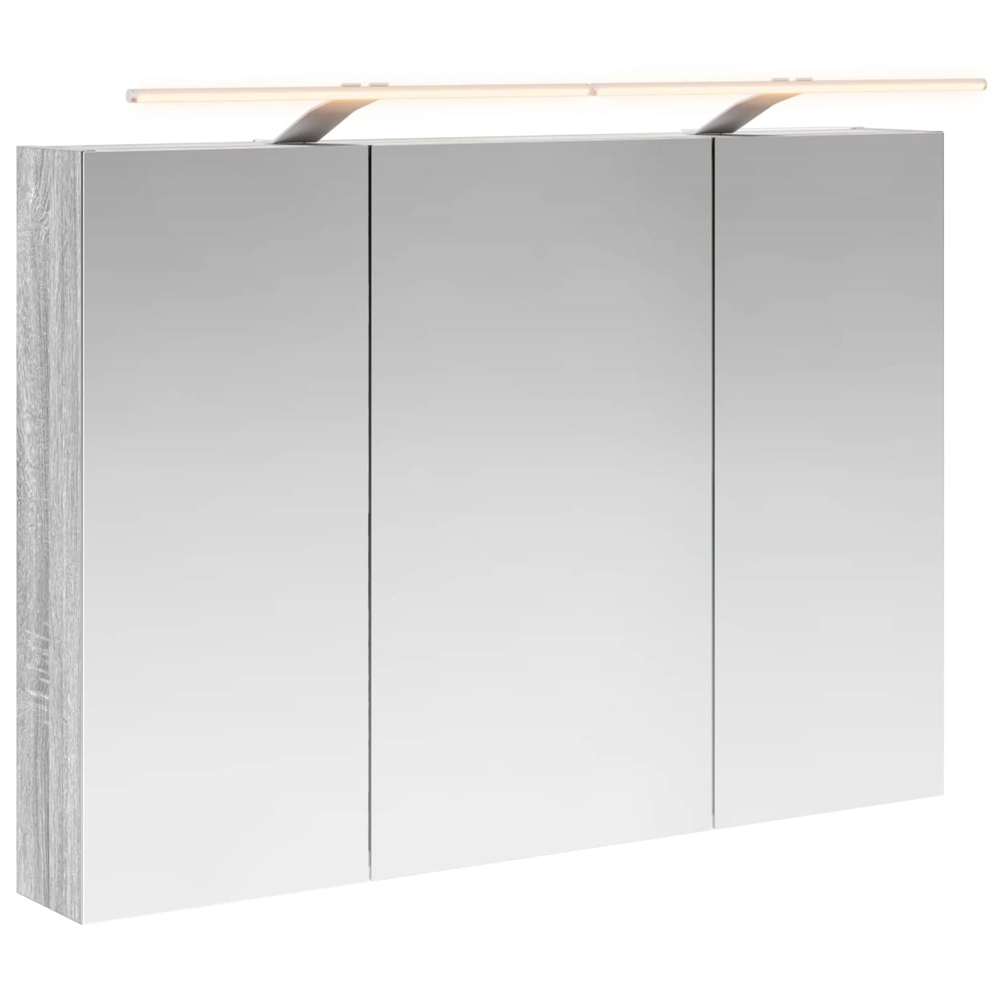 Bathroom Mirror Cabinet Grey Sonoma 100 x 14.5 x 70 cm