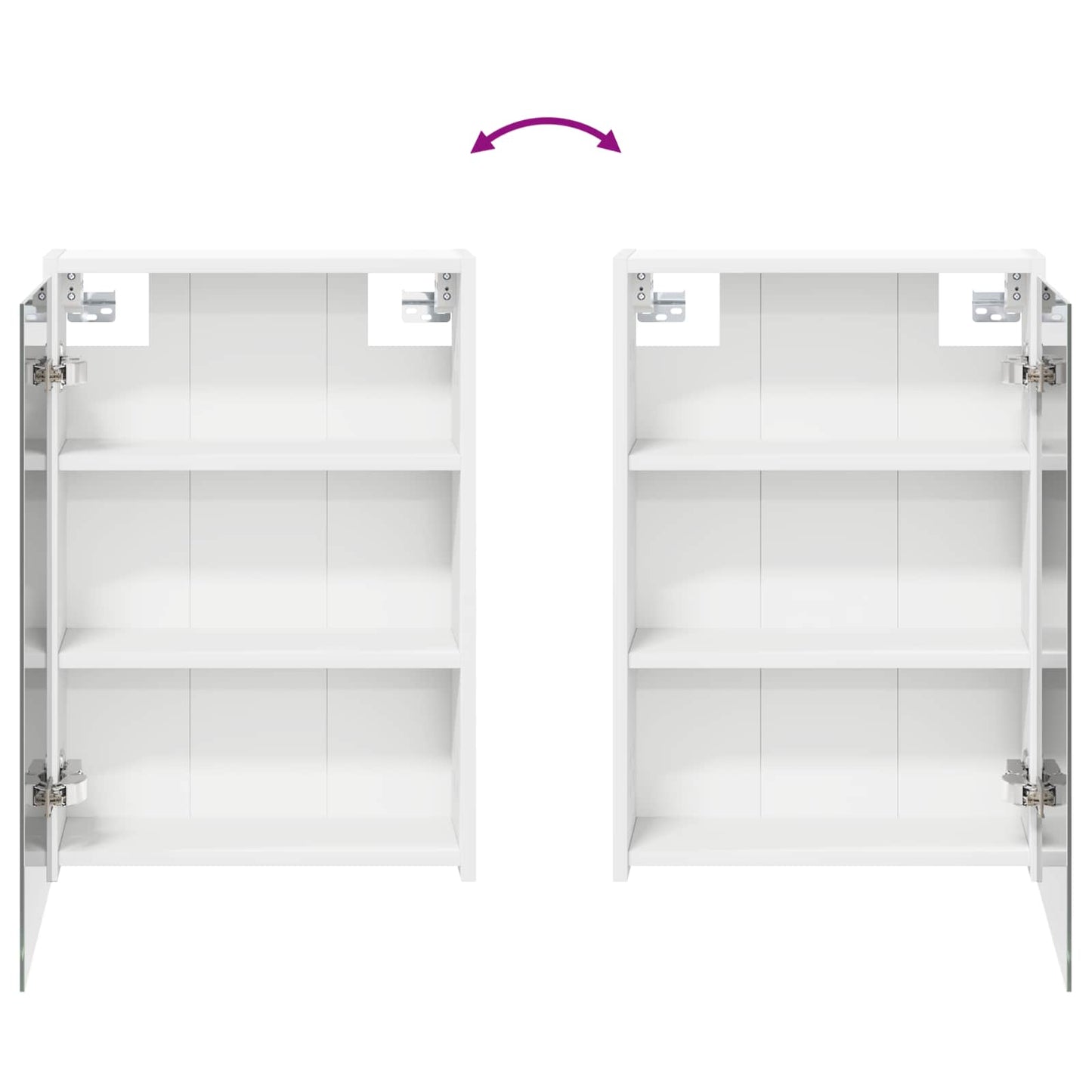 Bathroom Mirror Cabinet White 43 x 16 x 62.5 cm Engineered wood