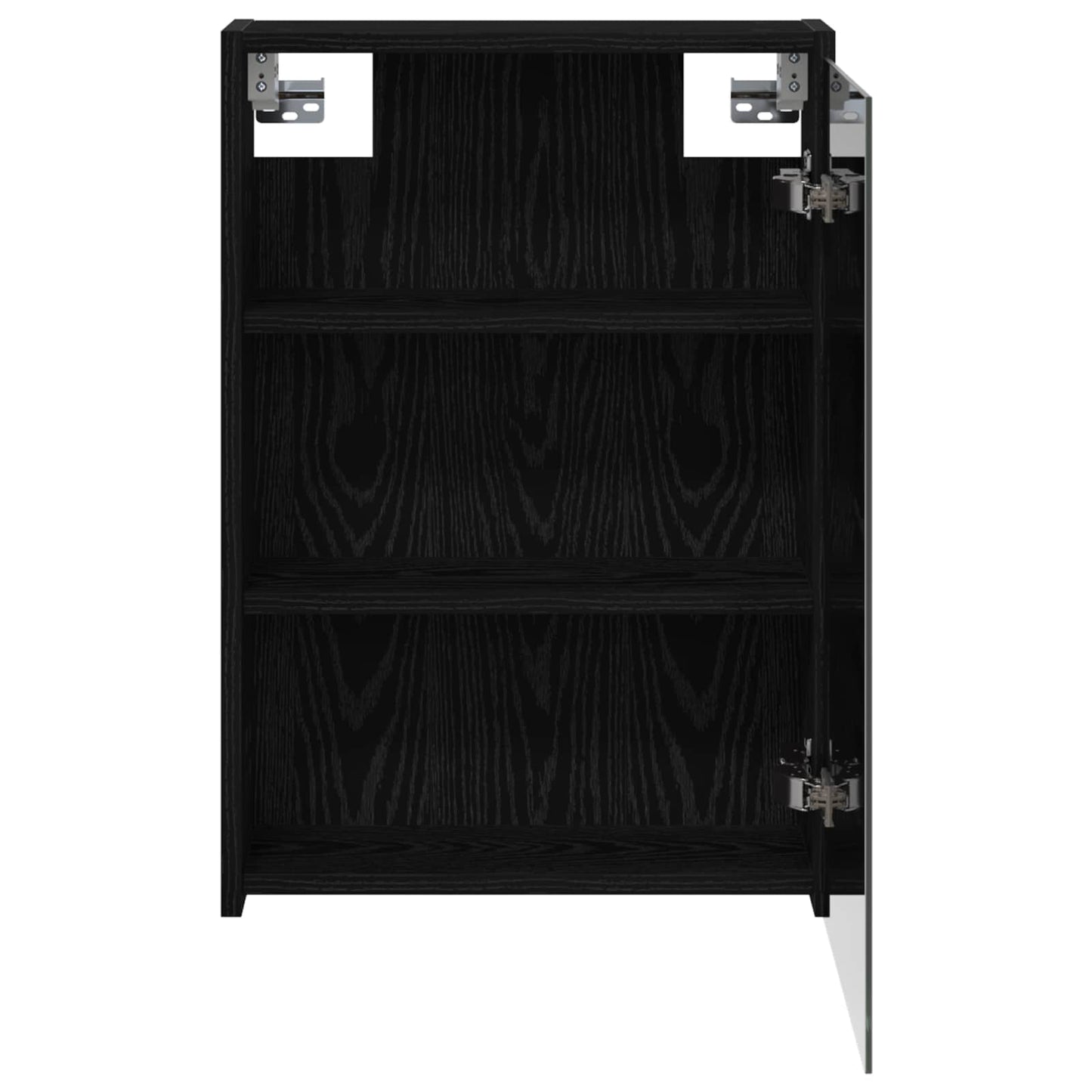 Bathroom Mirror Cabinet Black Oak 43 x 16 x 62.5 cm