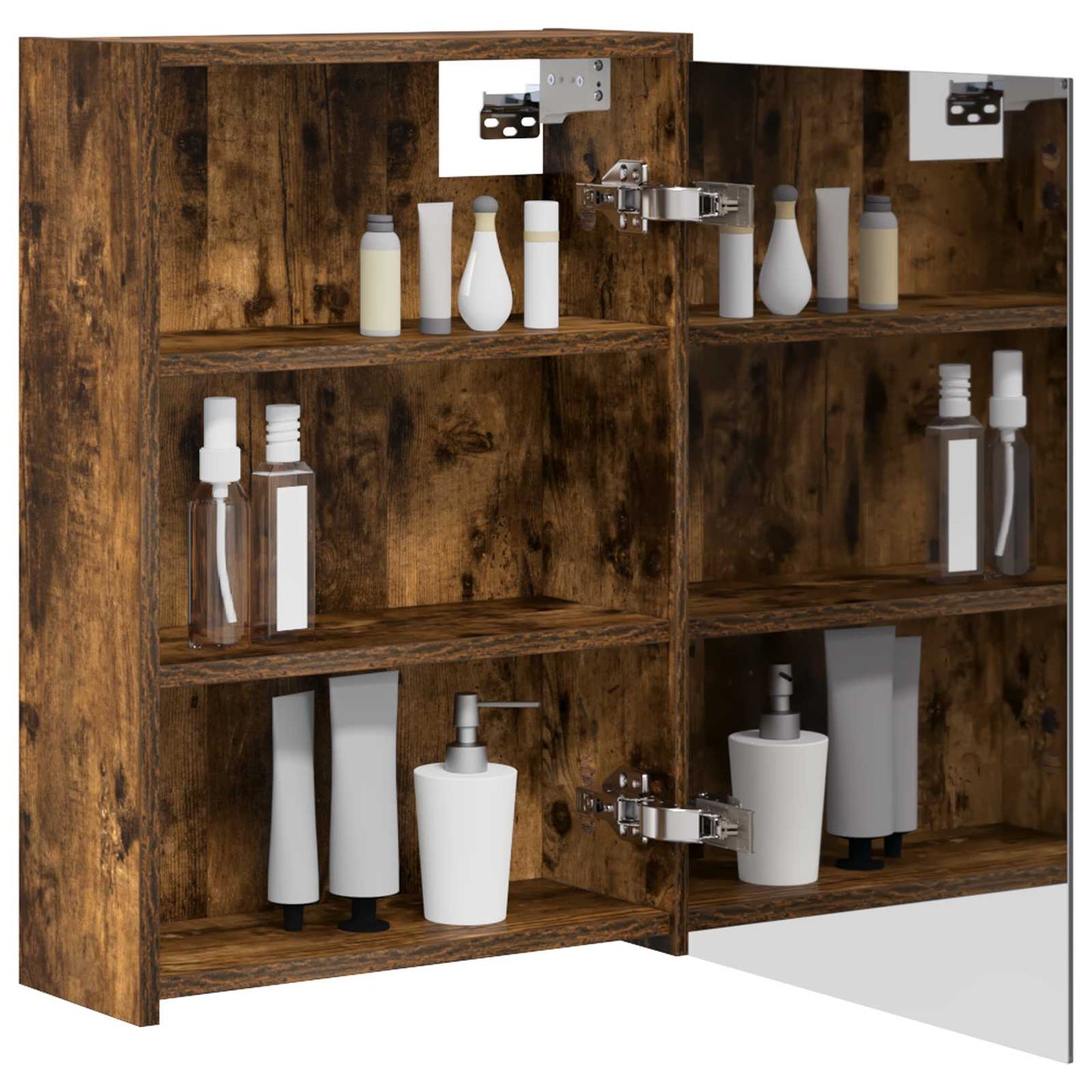 Bathroom Mirror Cabinet Smoked Oak 43 x 16 x 62.5 cm