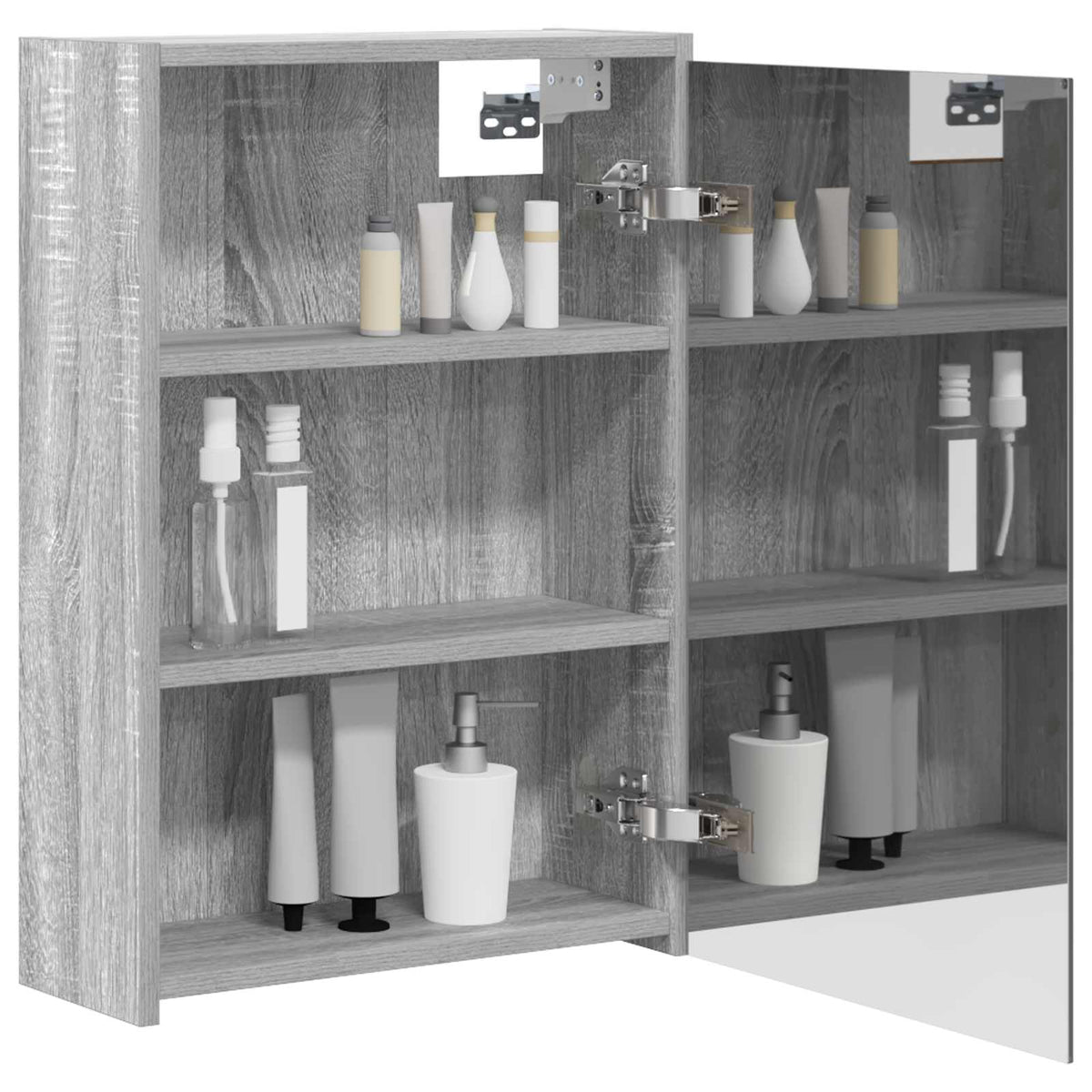 Bathroom Mirror Cabinet Grey Sonoma 43 x 16 x 62.5 cm