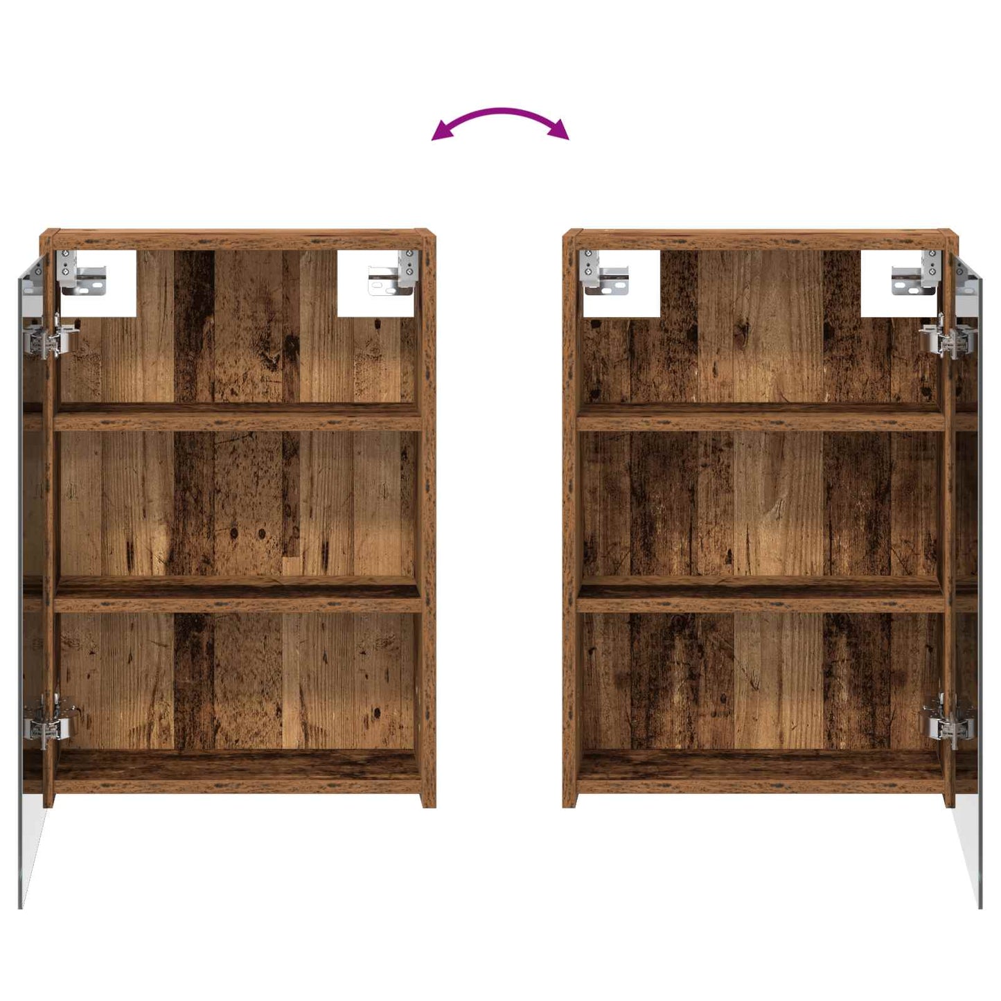 Bathroom Mirror Cabinet Old Wood 43 x 16 x 62.5 cm