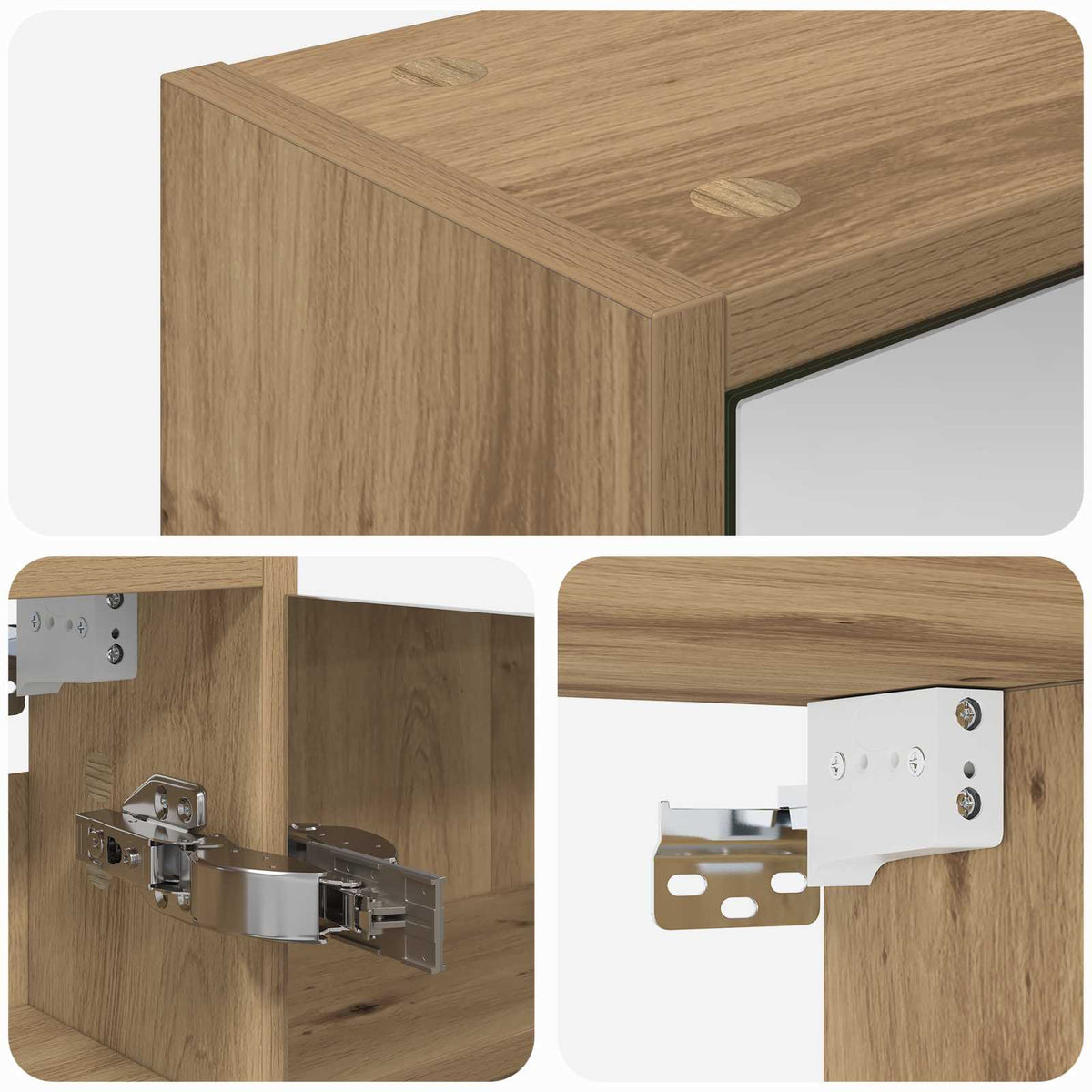 Bathroom Mirror Cabinet Artisan Oak 43 x 16 x 62.5 cm