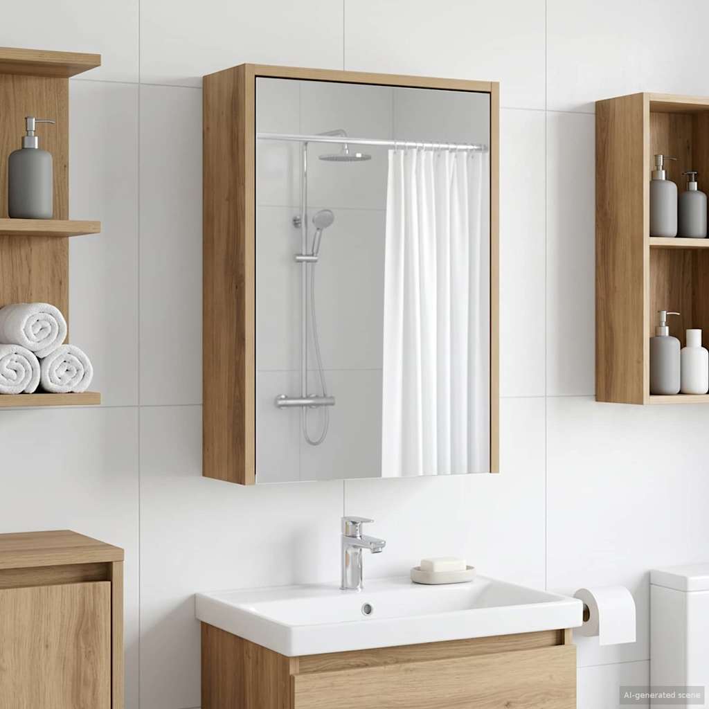 Bathroom Mirror Cabinet Artisan Oak 43 x 16 x 62.5 cm