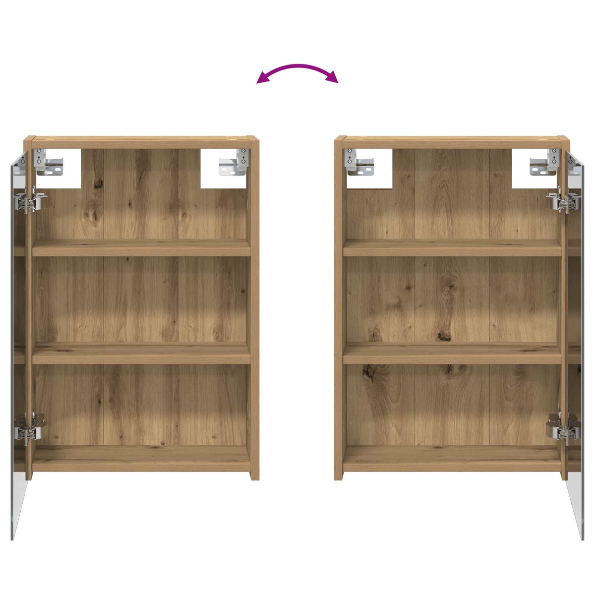 Bathroom Mirror Cabinet Artisian Oak 43 x 16 x 62.5 cm