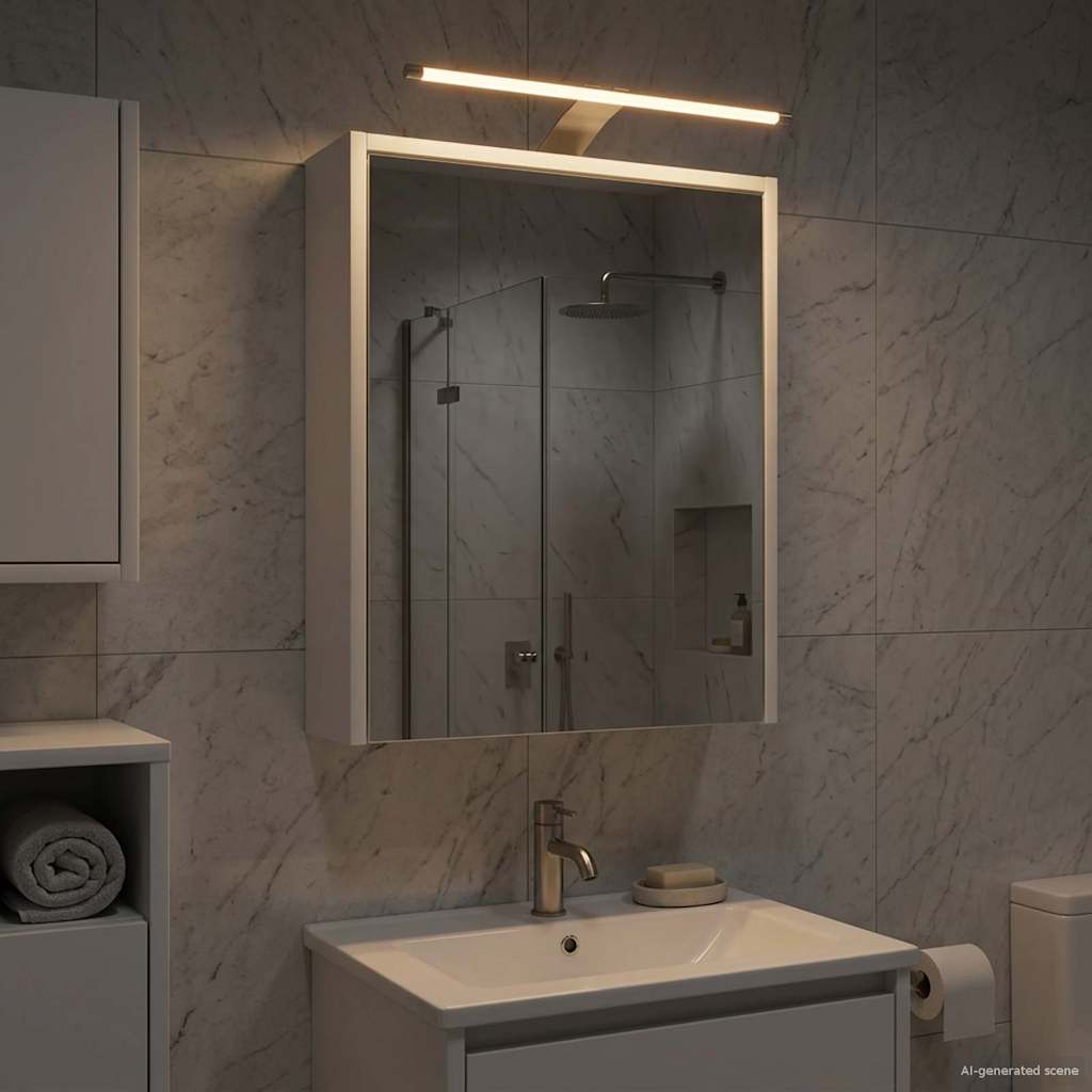 Bathroom Mirror Cabinet White 43 x 16 x 62.5 cm Engineered wood
