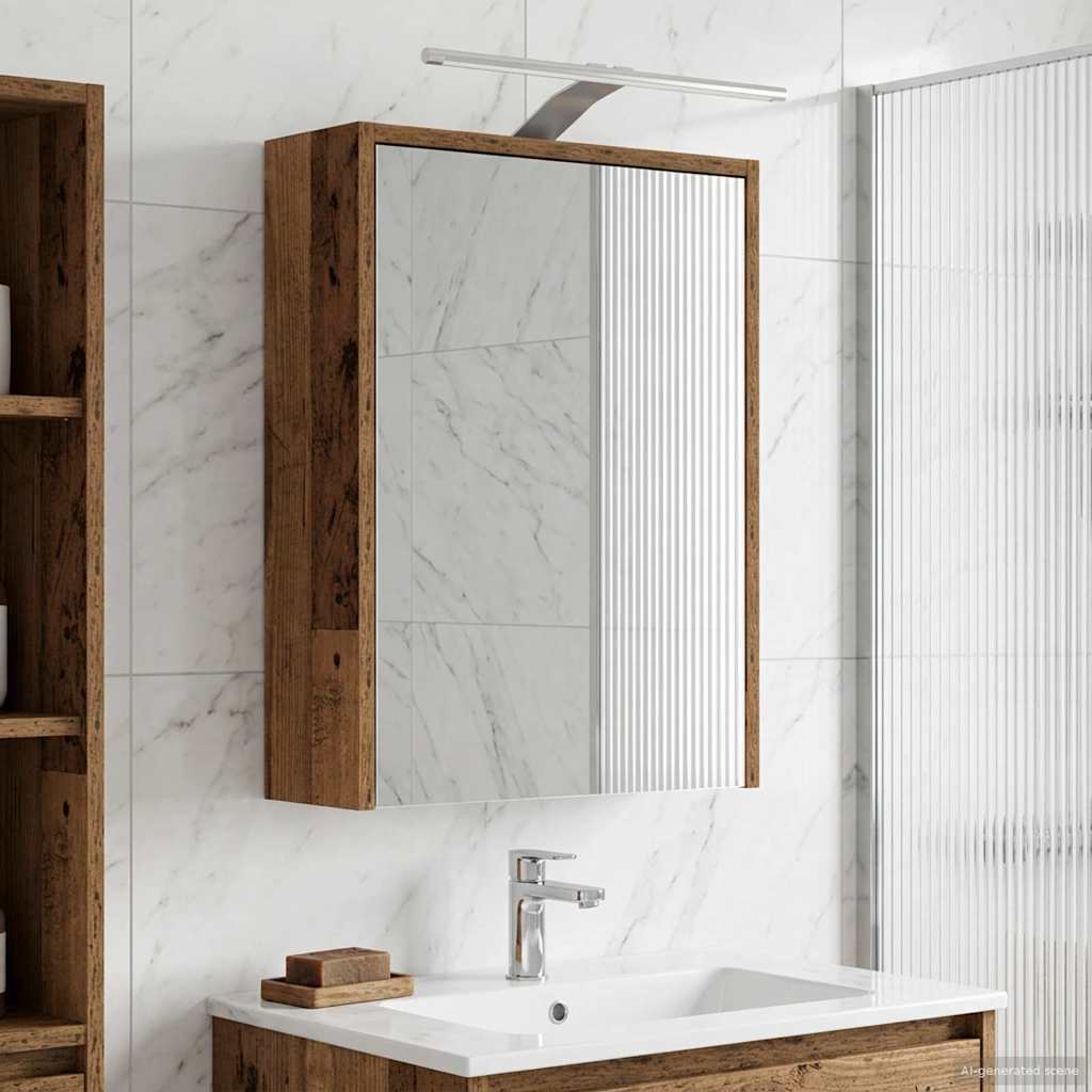 Bathroom Mirror Cabinet Old Wood 43 x 16 x 62.5 cm