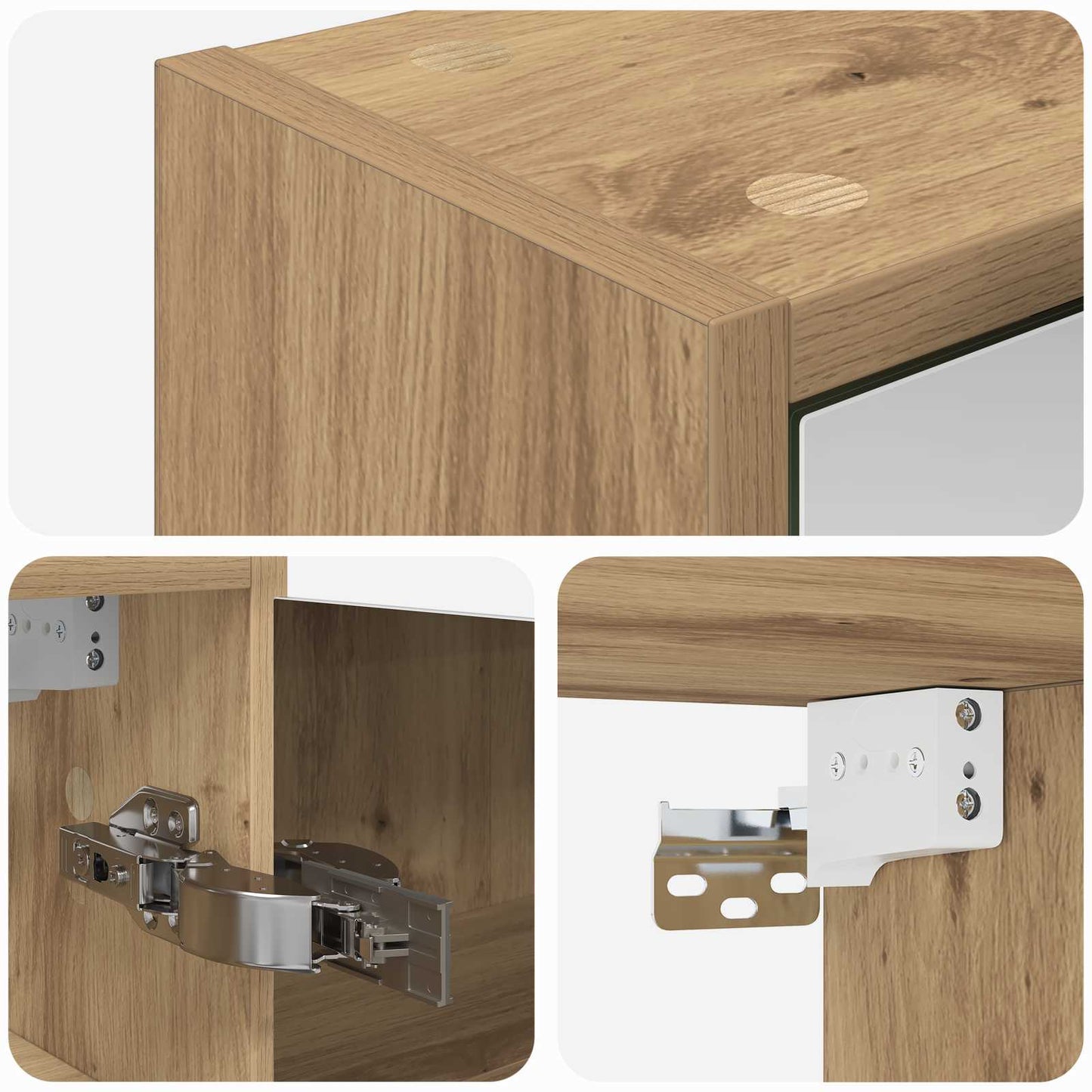 Bathroom Mirror Cabinet Artisian Oak 43 x 16 x 62.5 cm