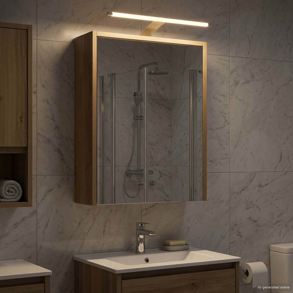 Bathroom Mirror Cabinet Artisian Oak 43 x 16 x 62.5 cm
