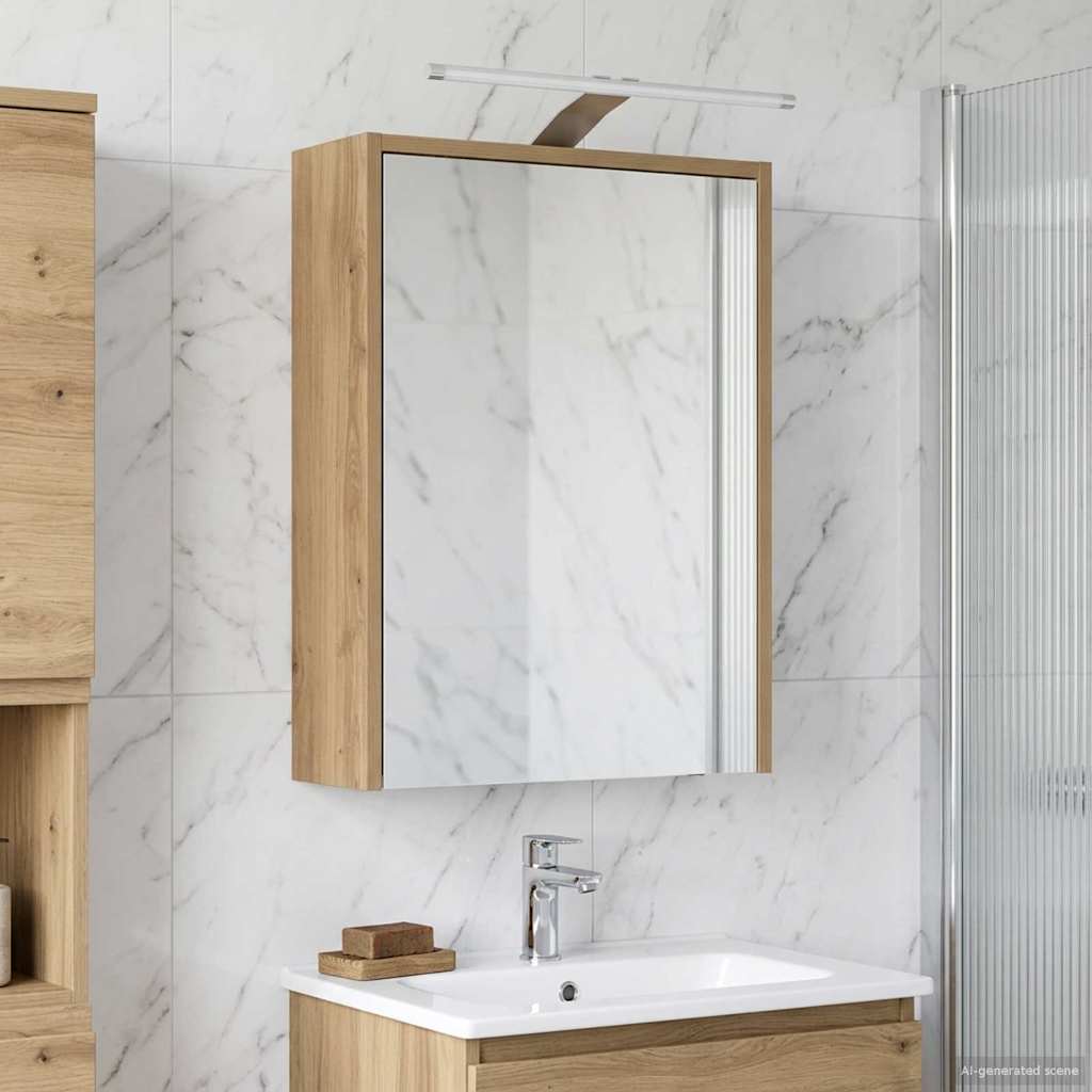Bathroom Mirror Cabinet Artisian Oak 43 x 16 x 62.5 cm