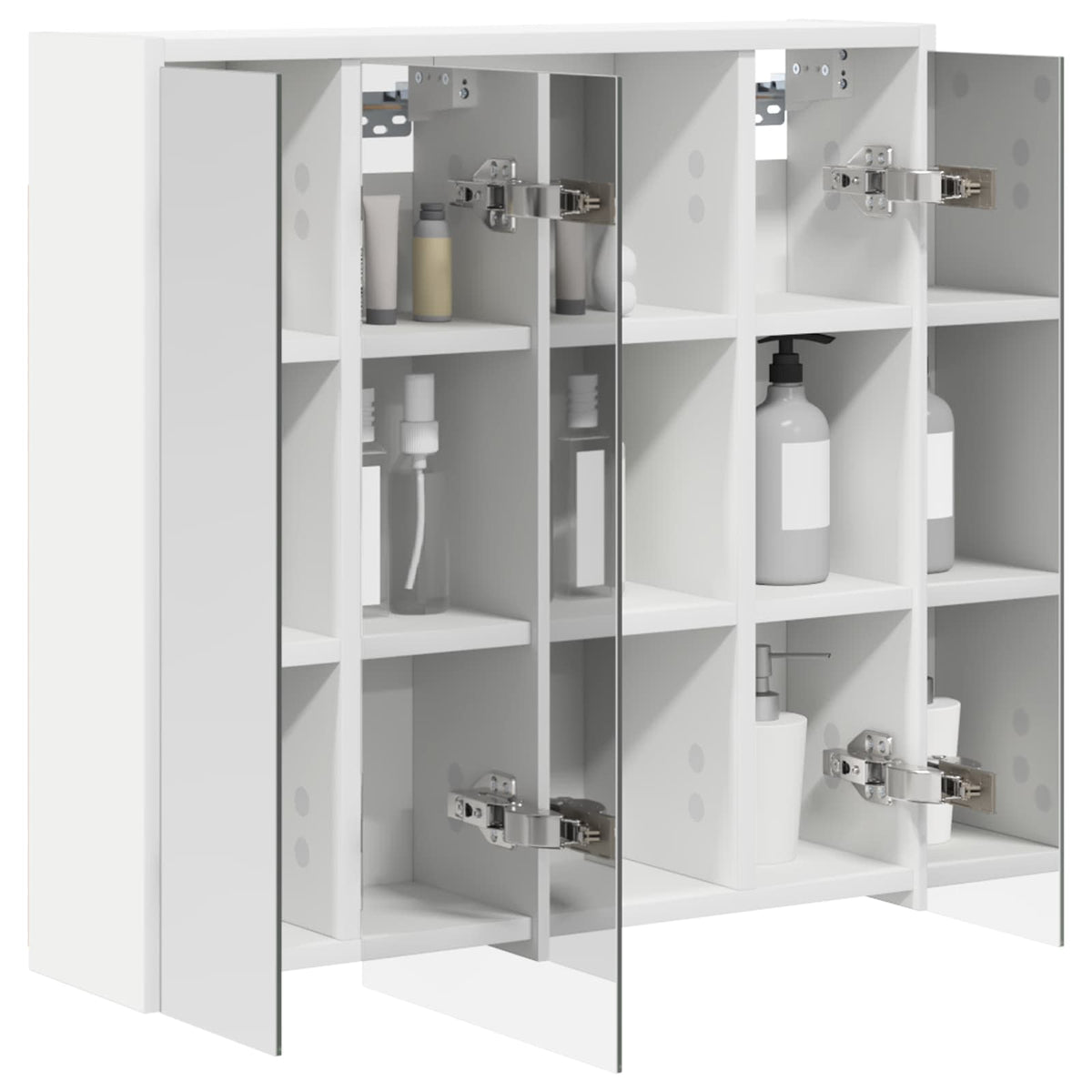 Bathroom Mirror Cabinet White 63.5 x 16 x 62.5 cm