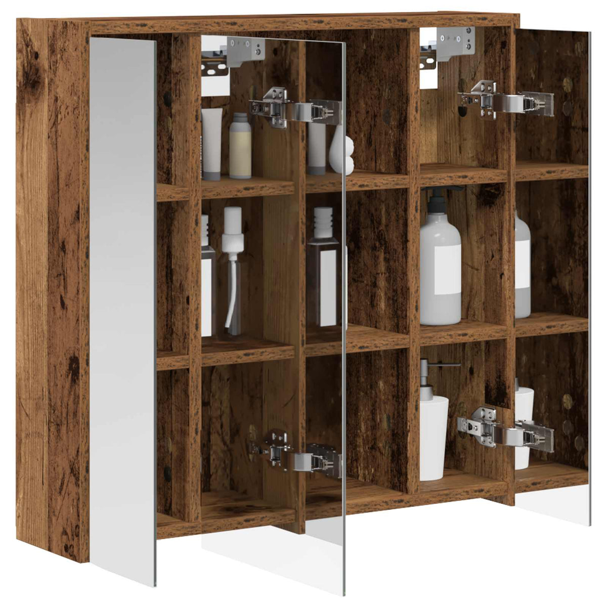 Bathroom Mirror Cabinet Old Wood 63.5 x 16 x 62.5 cm