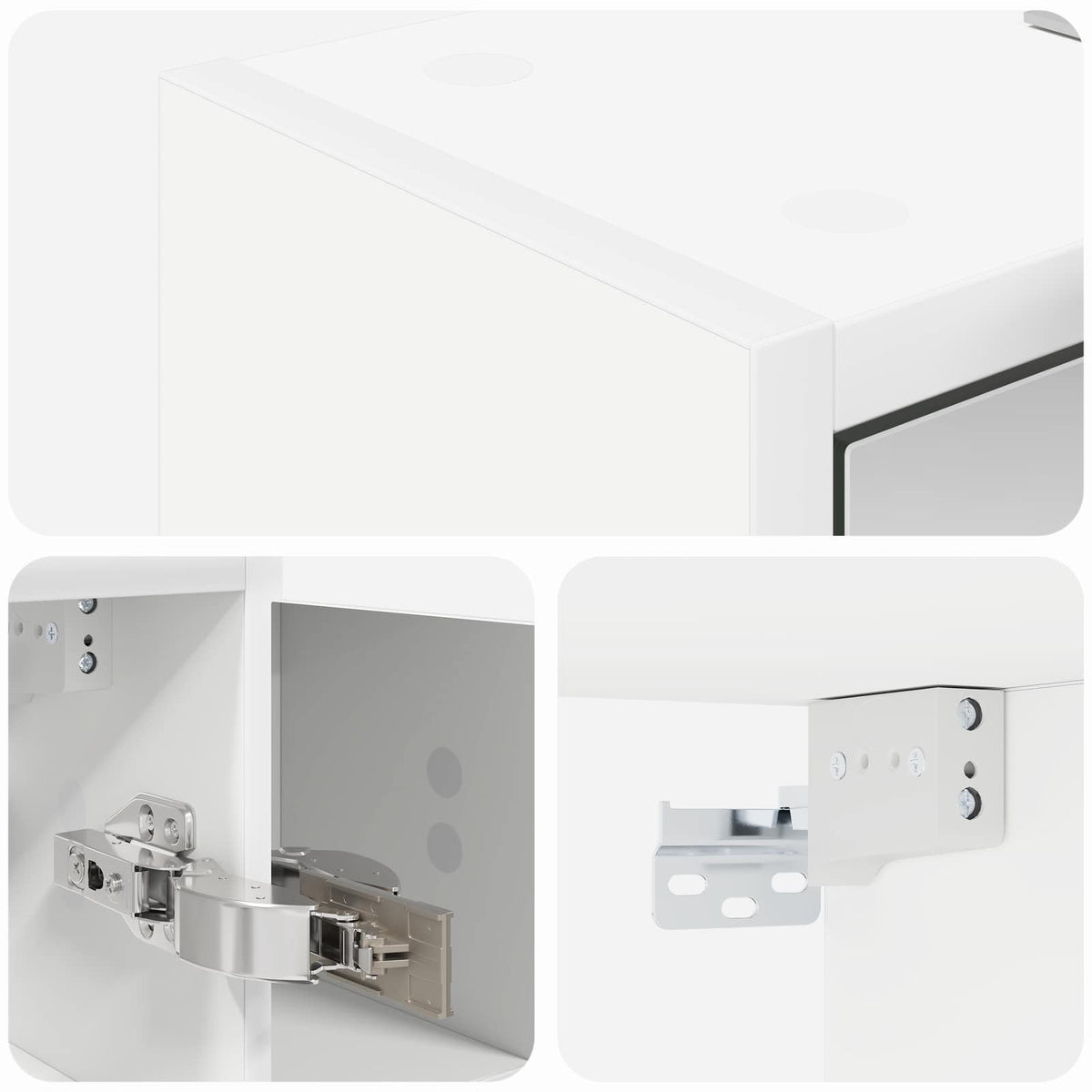 Bathroom Mirror Cabinet White 63.5 x 16 x 62.5 cm