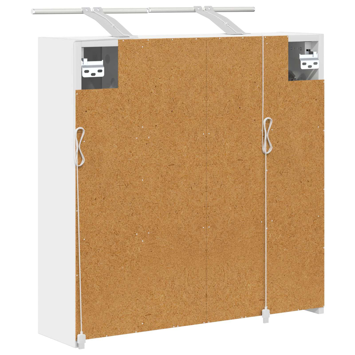 Bathroom Mirror Cabinet White 63.5 x 16 x 62.5 cm
