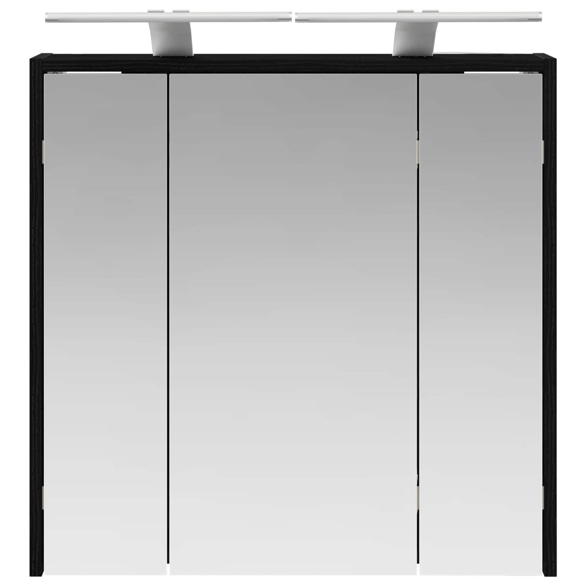 Bathroom Mirror Cabinet Black Oak 63.5 x 16 x 62.5 cm