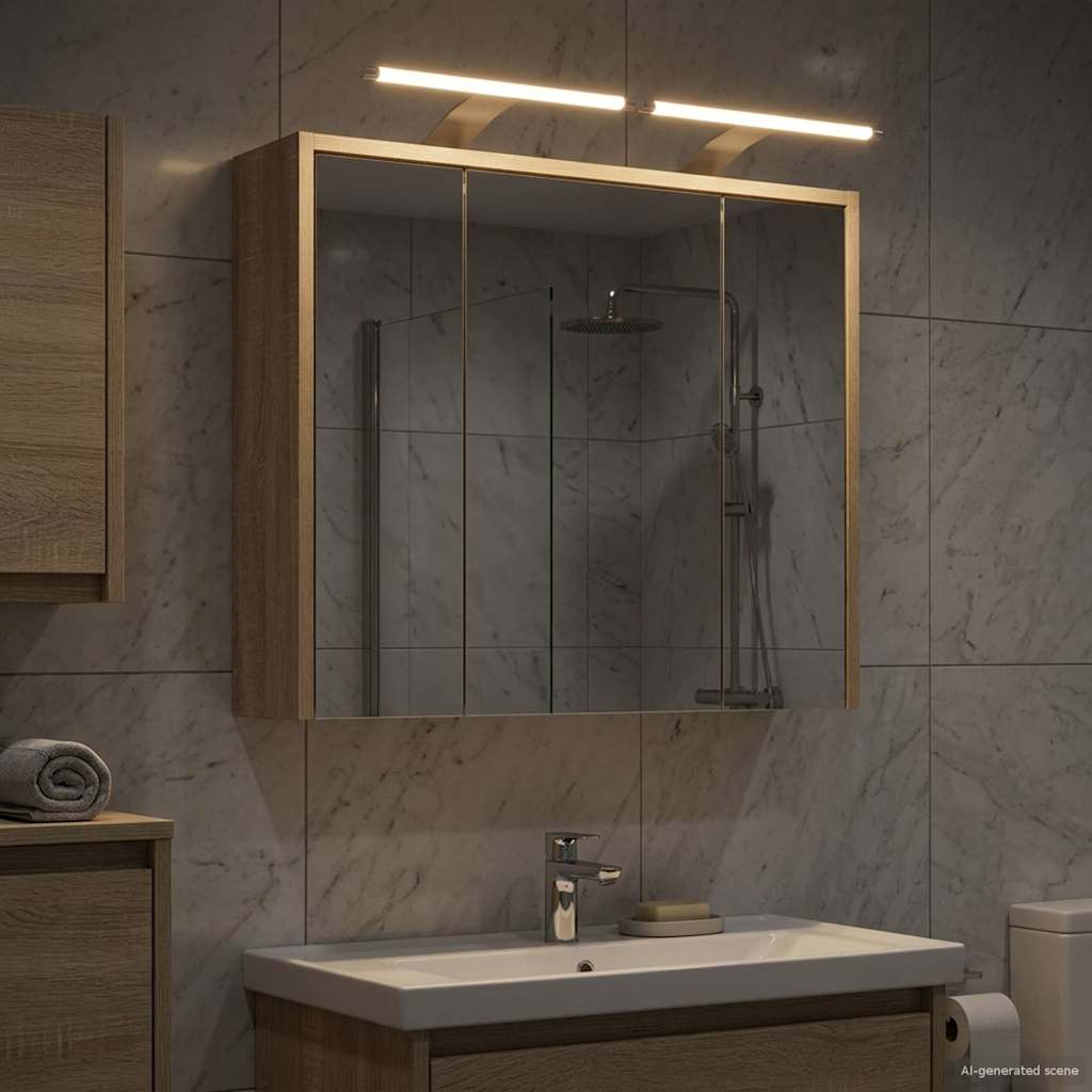 Bathroom Mirror Cabinet Sonoma Oak 63.5 x 16 x 62.5 cm
