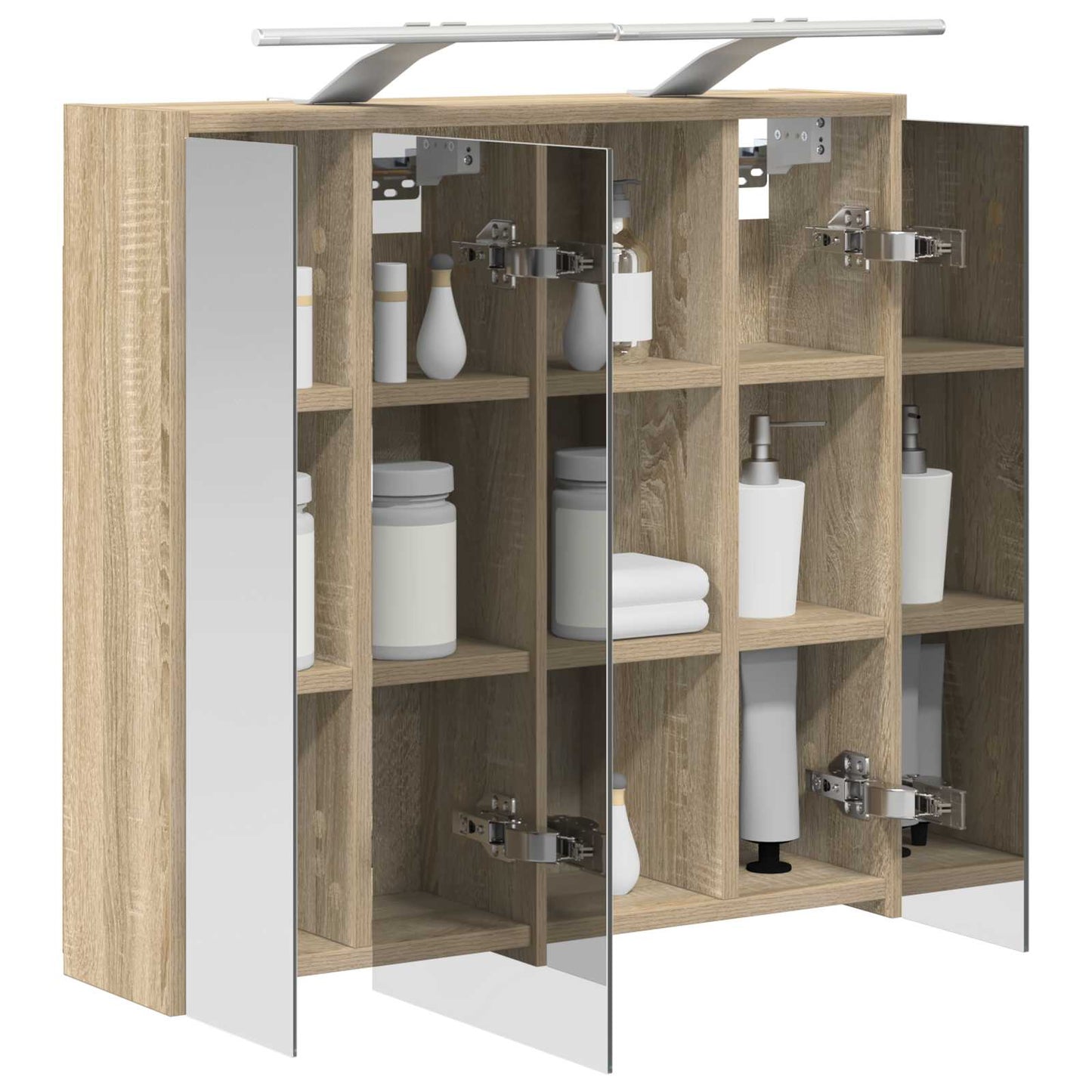 Bathroom Mirror Cabinet Sonoma Oak 63.5 x 16 x 62.5 cm
