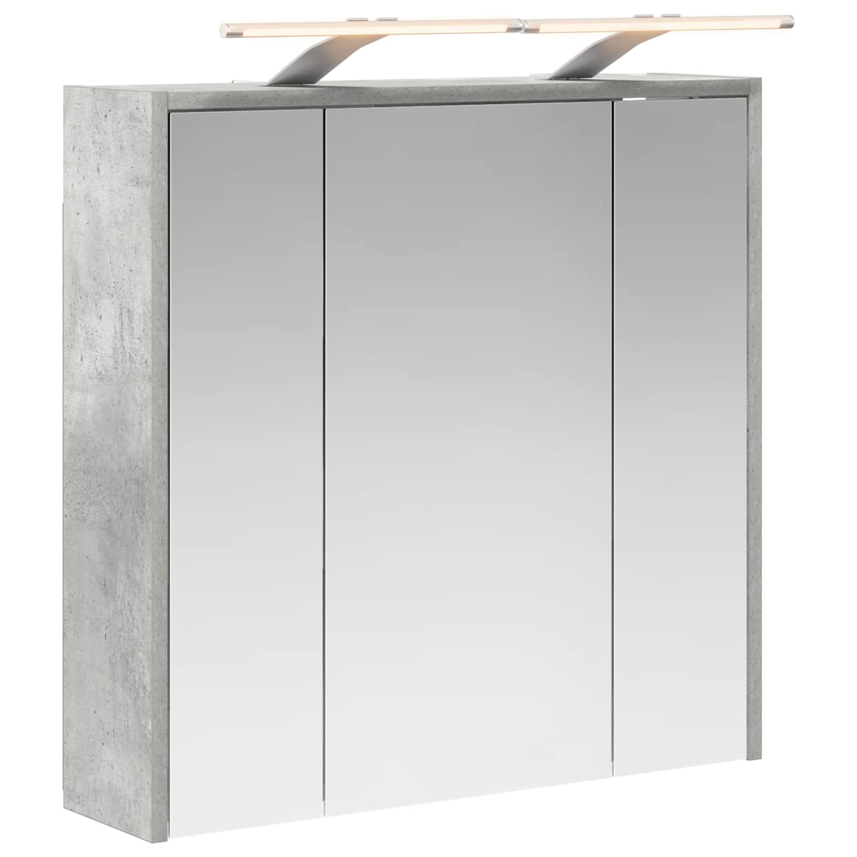 Bathroom Mirror Cabinet Concrete Grey 63.5 x 16 x 62.5 cm