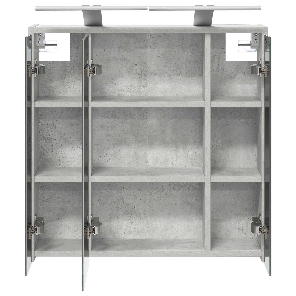 Bathroom Mirror Cabinet Concrete Grey 63.5 x 16 x 62.5 cm