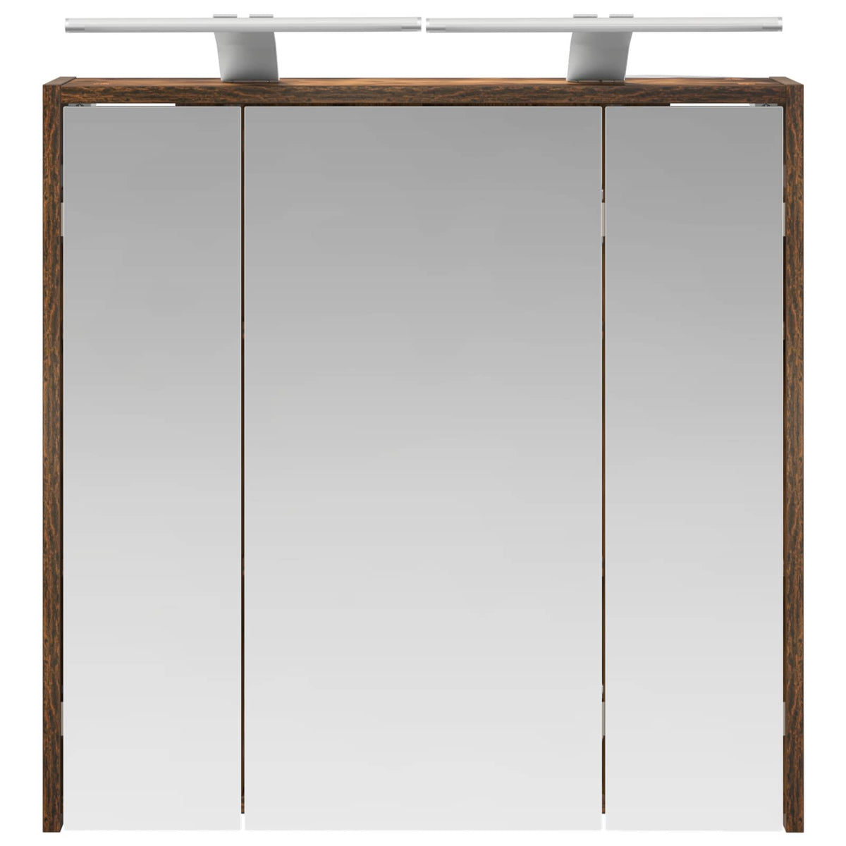 Bathroom Mirror Cabinet Smoked Oak 63.5 x 16 x 62.5 cm