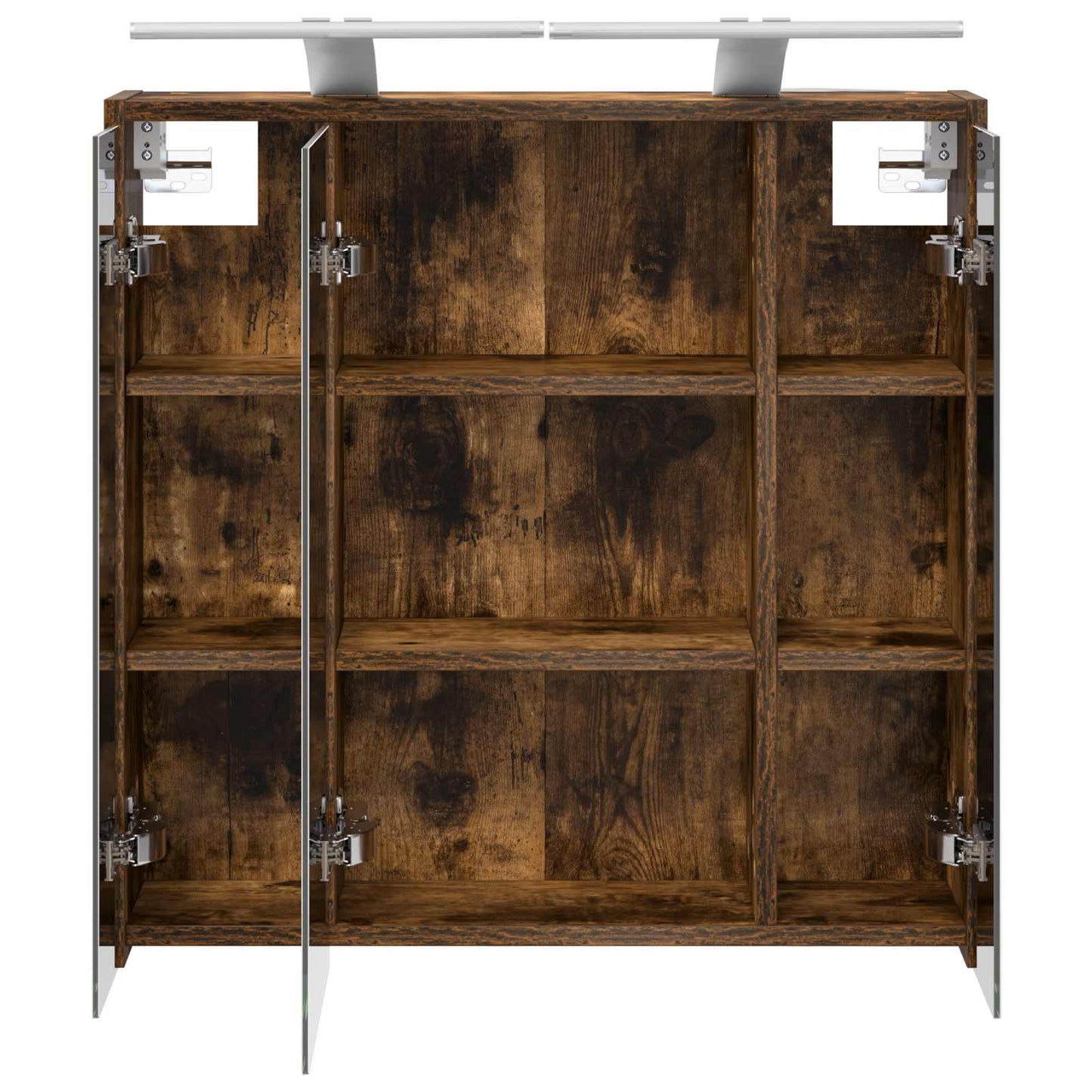 Bathroom Mirror Cabinet Smoked Oak 63.5 x 16 x 62.5 cm