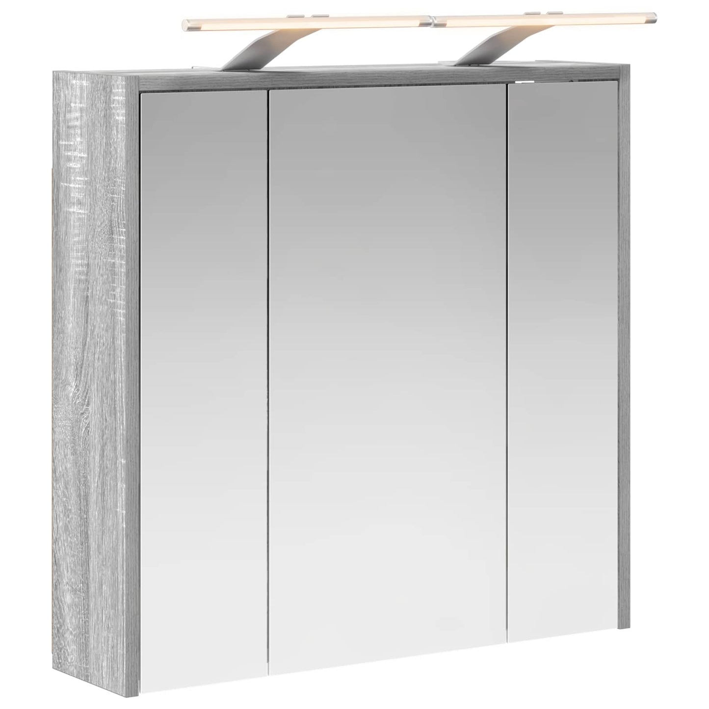Bathroom Mirror Cabinet Grey Sonoma 63.5 x 16 x 62.5 cm