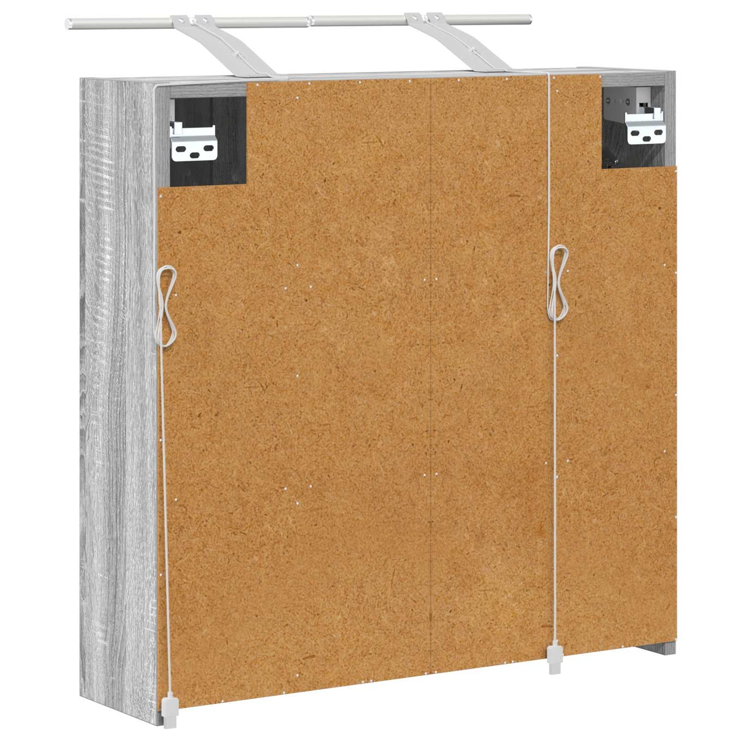 Bathroom Mirror Cabinet Grey Sonoma 63.5 x 16 x 62.5 cm