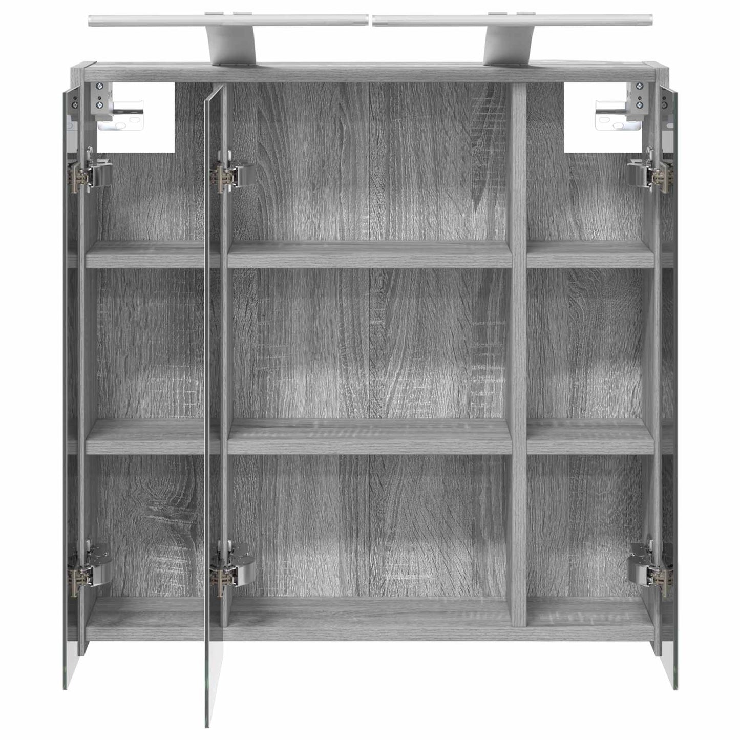 Bathroom Mirror Cabinet Grey Sonoma 63.5 x 16 x 62.5 cm