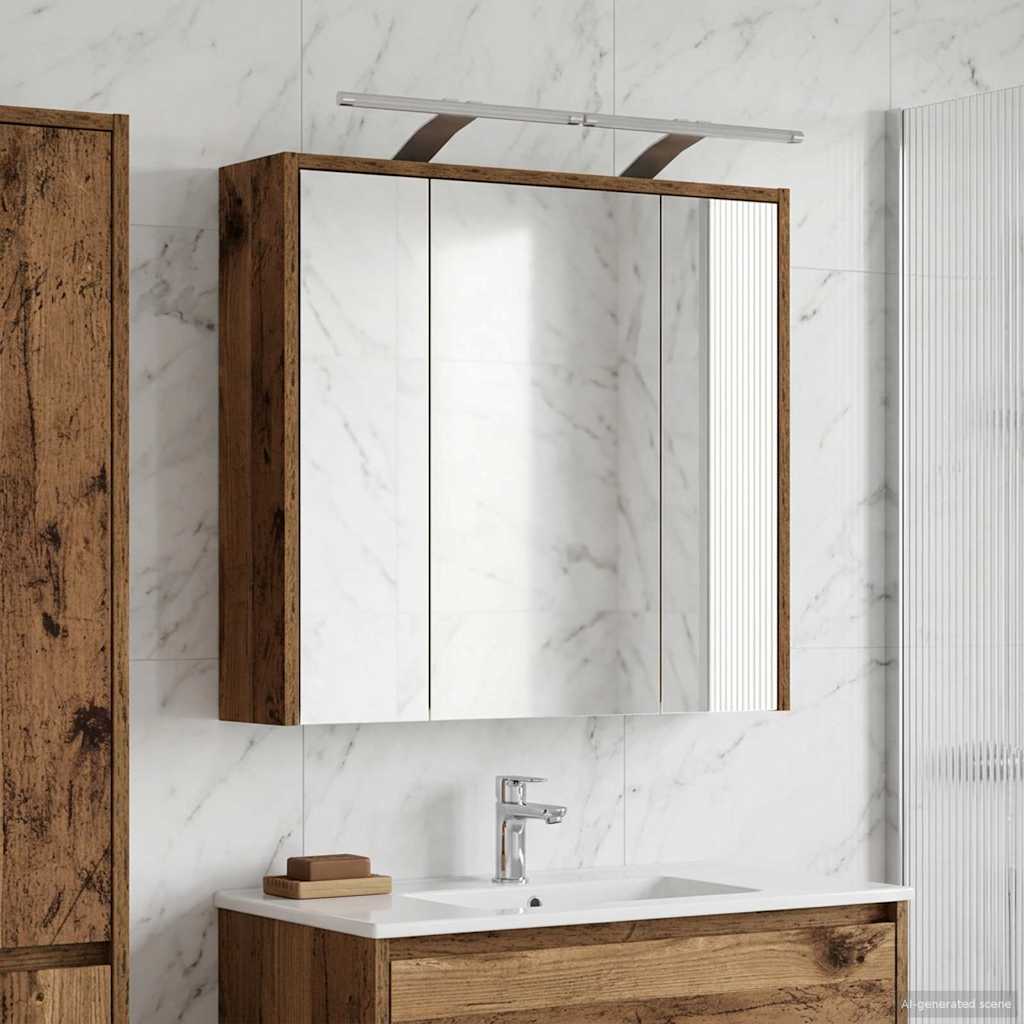 Bathroom Mirror Cabinet Old Wood 63.5 x 16 x 62.5 cm