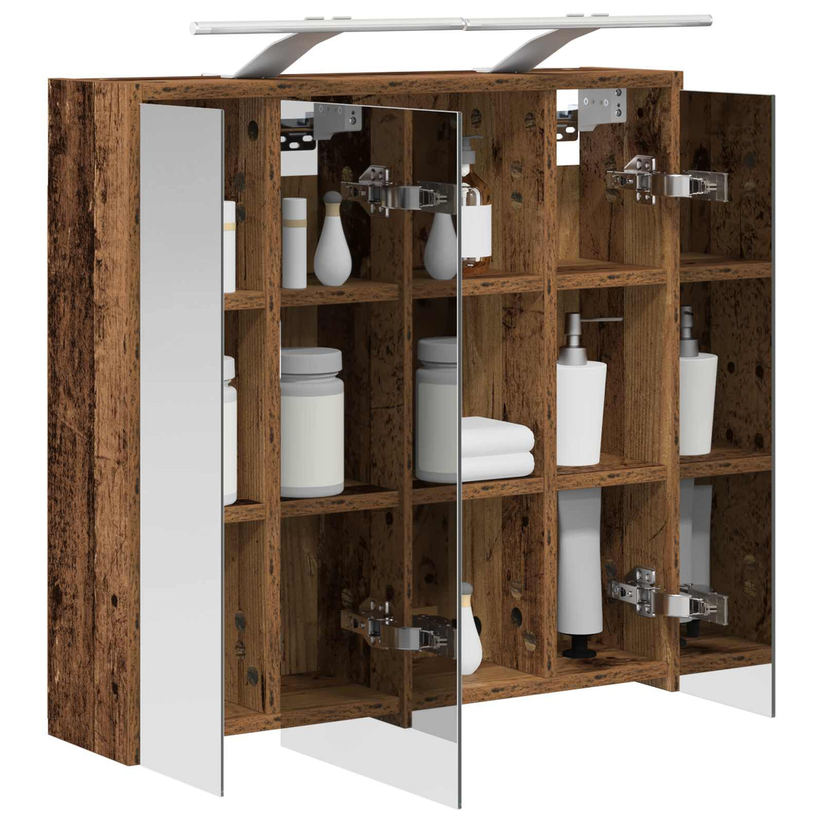 Bathroom Mirror Cabinet Old Wood 63.5 x 16 x 62.5 cm