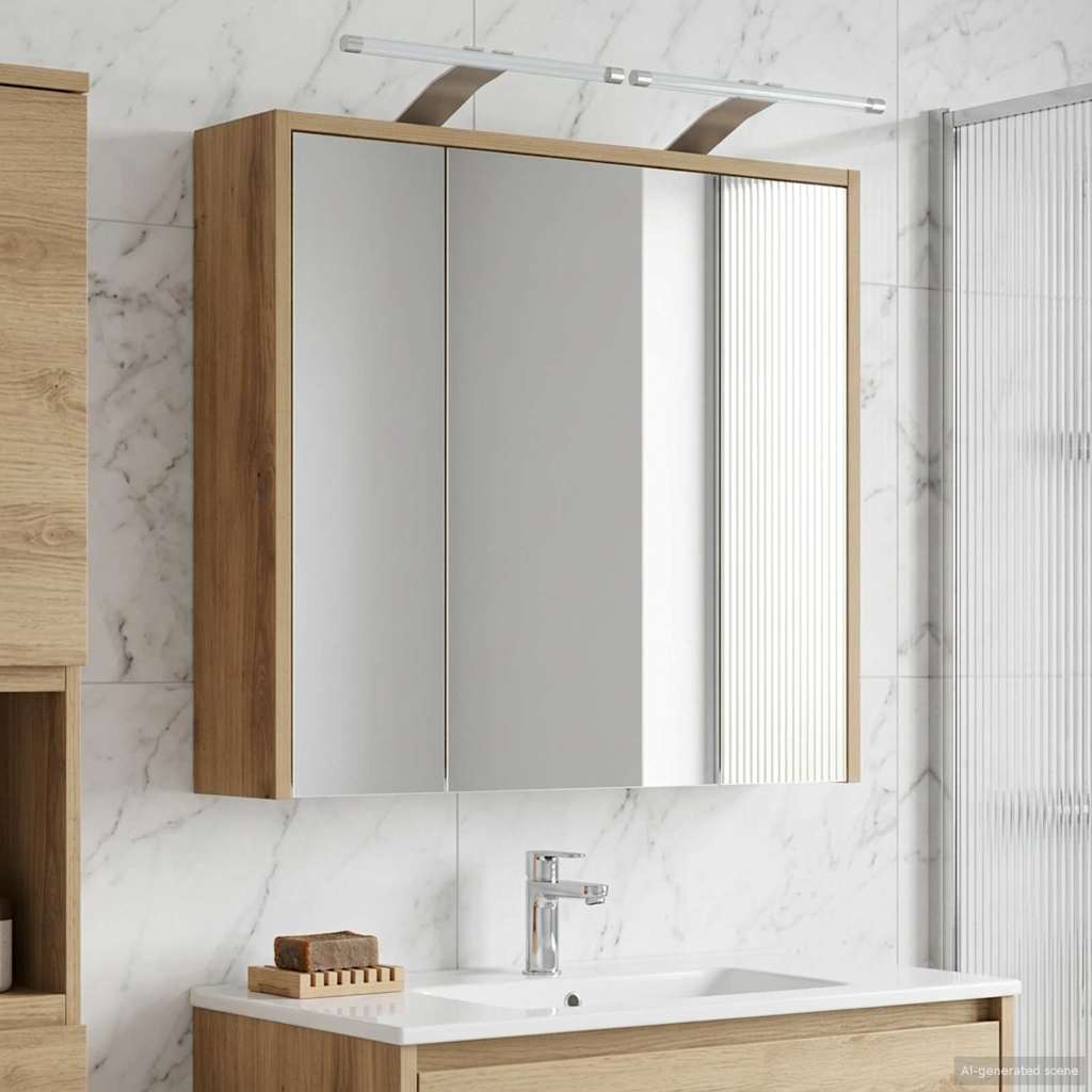 Bathroom Mirror Cabinet Artisian Oak 63.5 x 16 x 62.5 cm