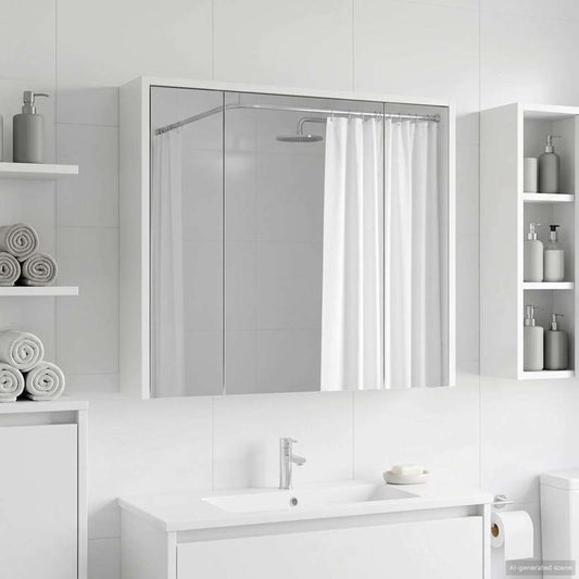 Bathroom Mirror Cabinet White 73.5 x 16 x 62.5 cm